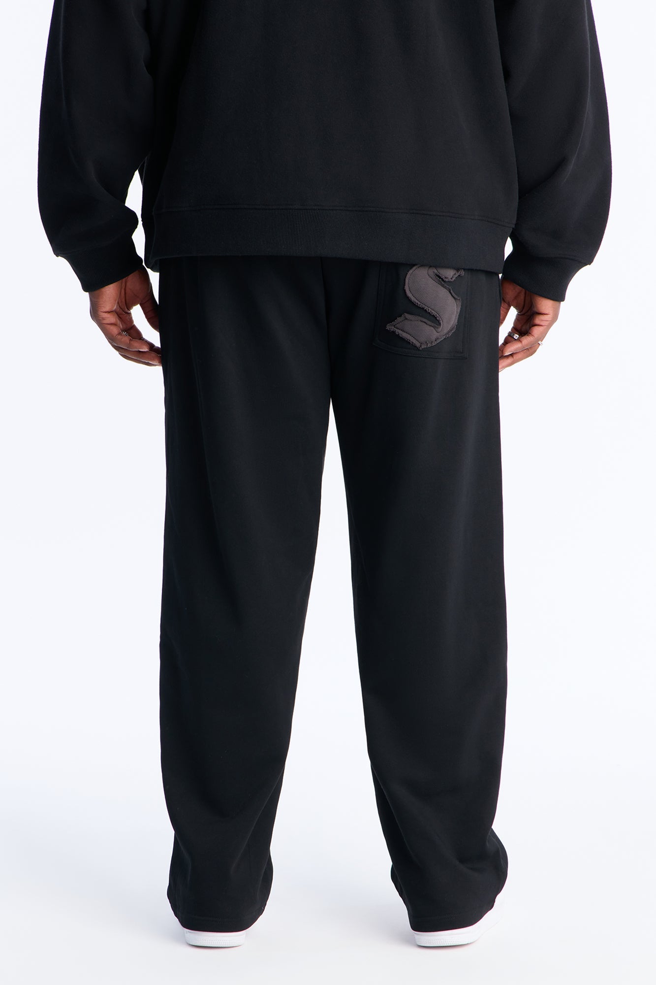 Saint Straight Sweatpants - Black Fashion Nova