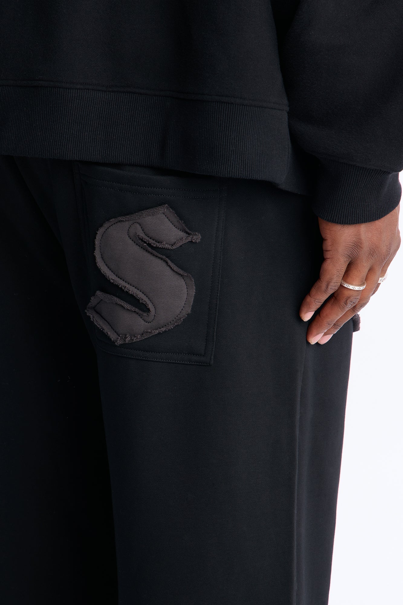 Saint Straight Sweatpants - Black Fashion Nova
