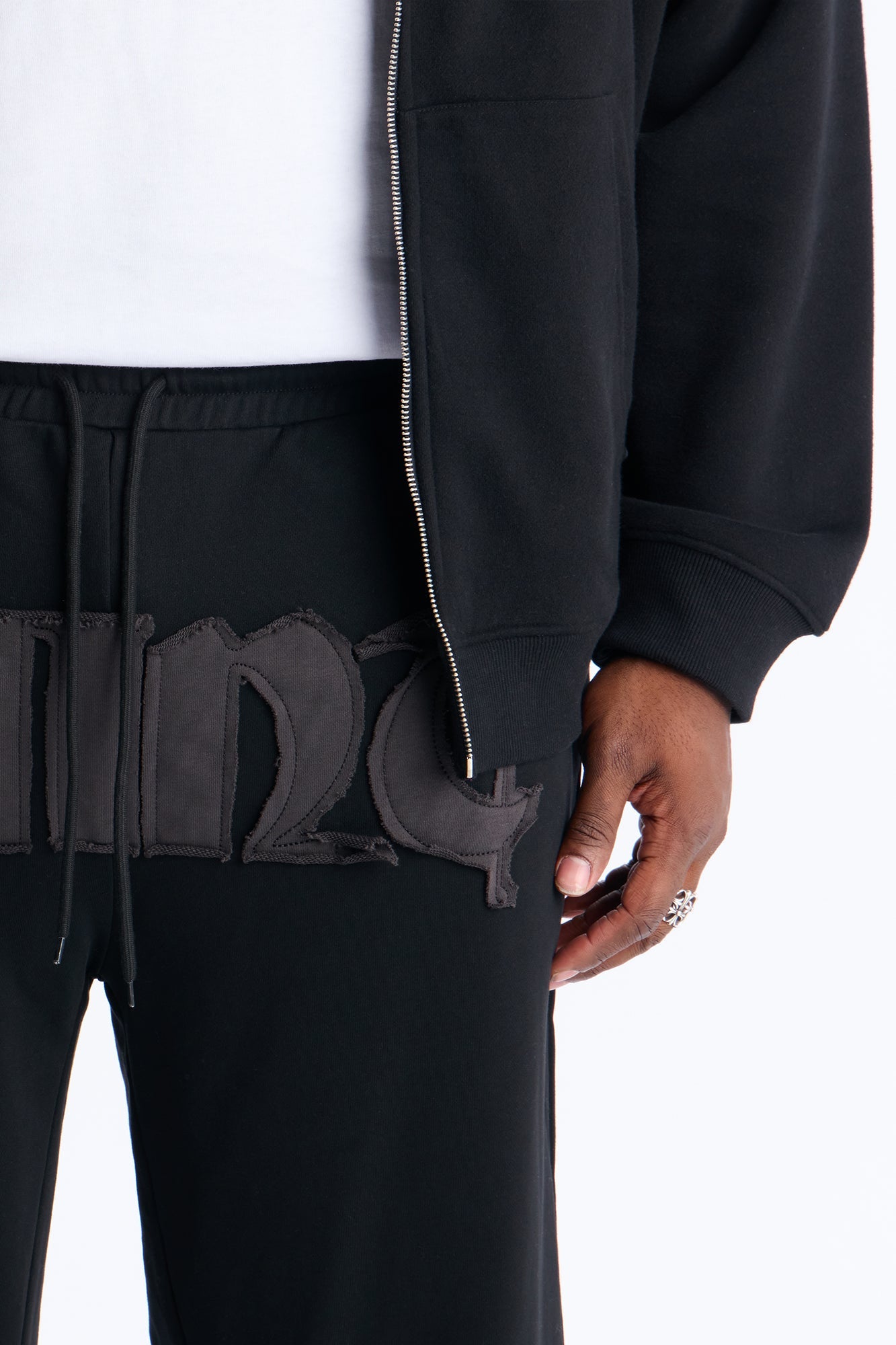 Saint Straight Sweatpants - Black Fashion Nova