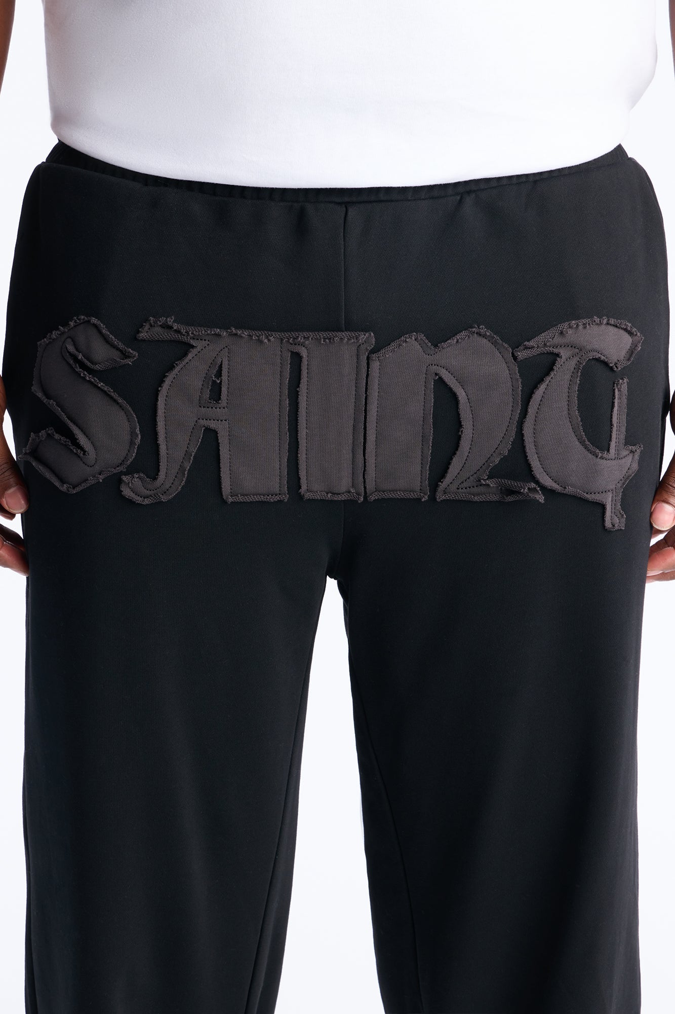 Saint Straight Sweatpants - Black Fashion Nova