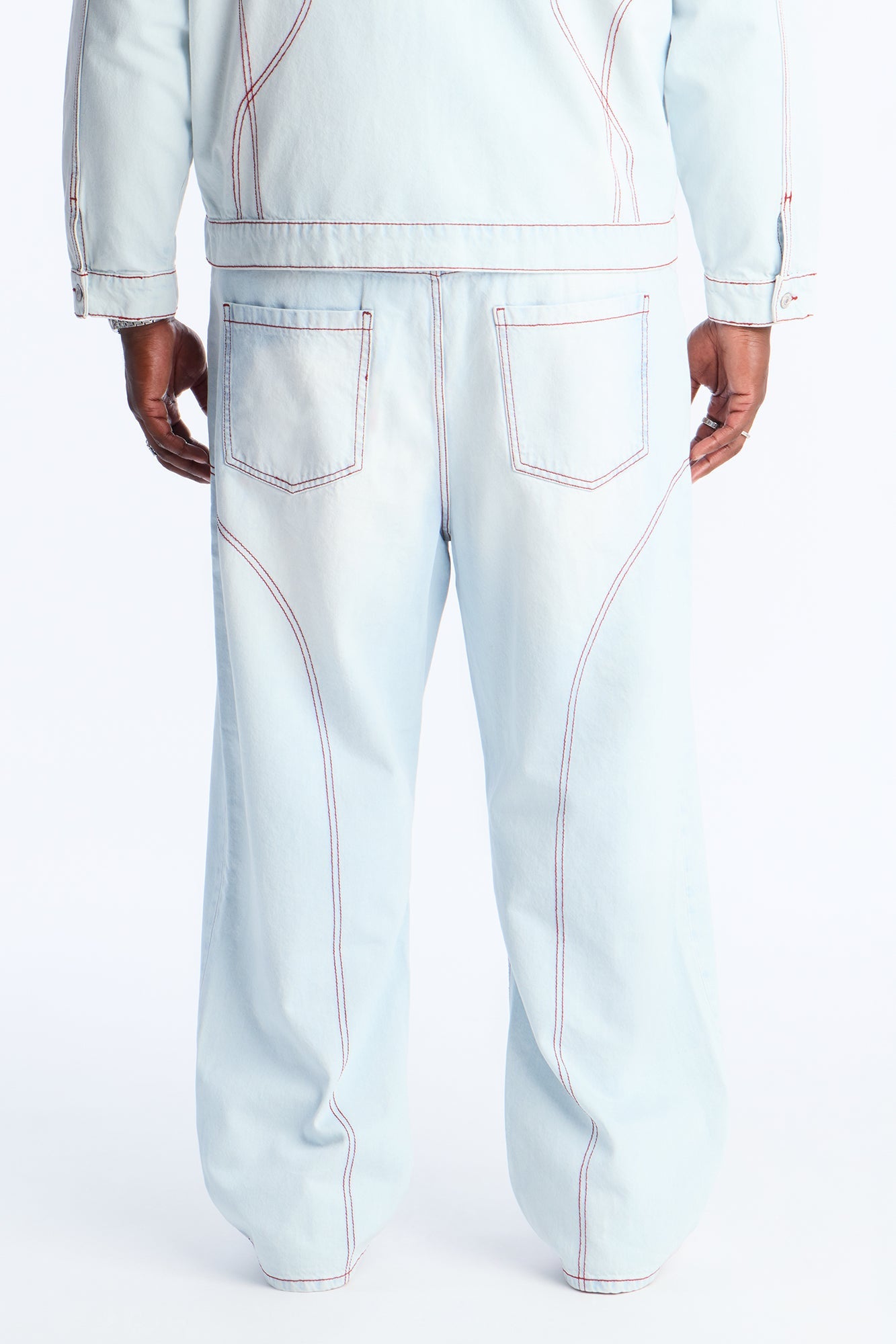 Baggy Thick Thread Jean - Light Wash Fashion Nova