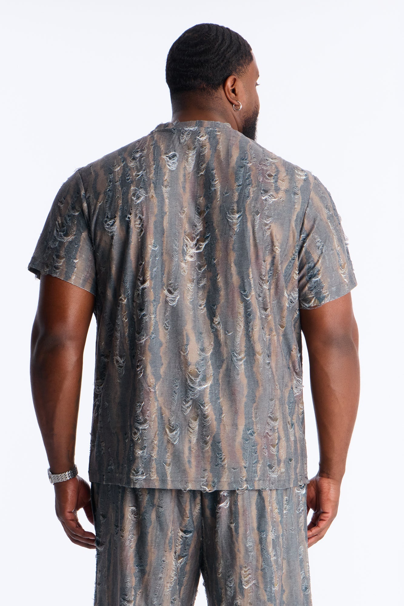 Fragmented Realism Distressed Tee - Brown Fashion Nova