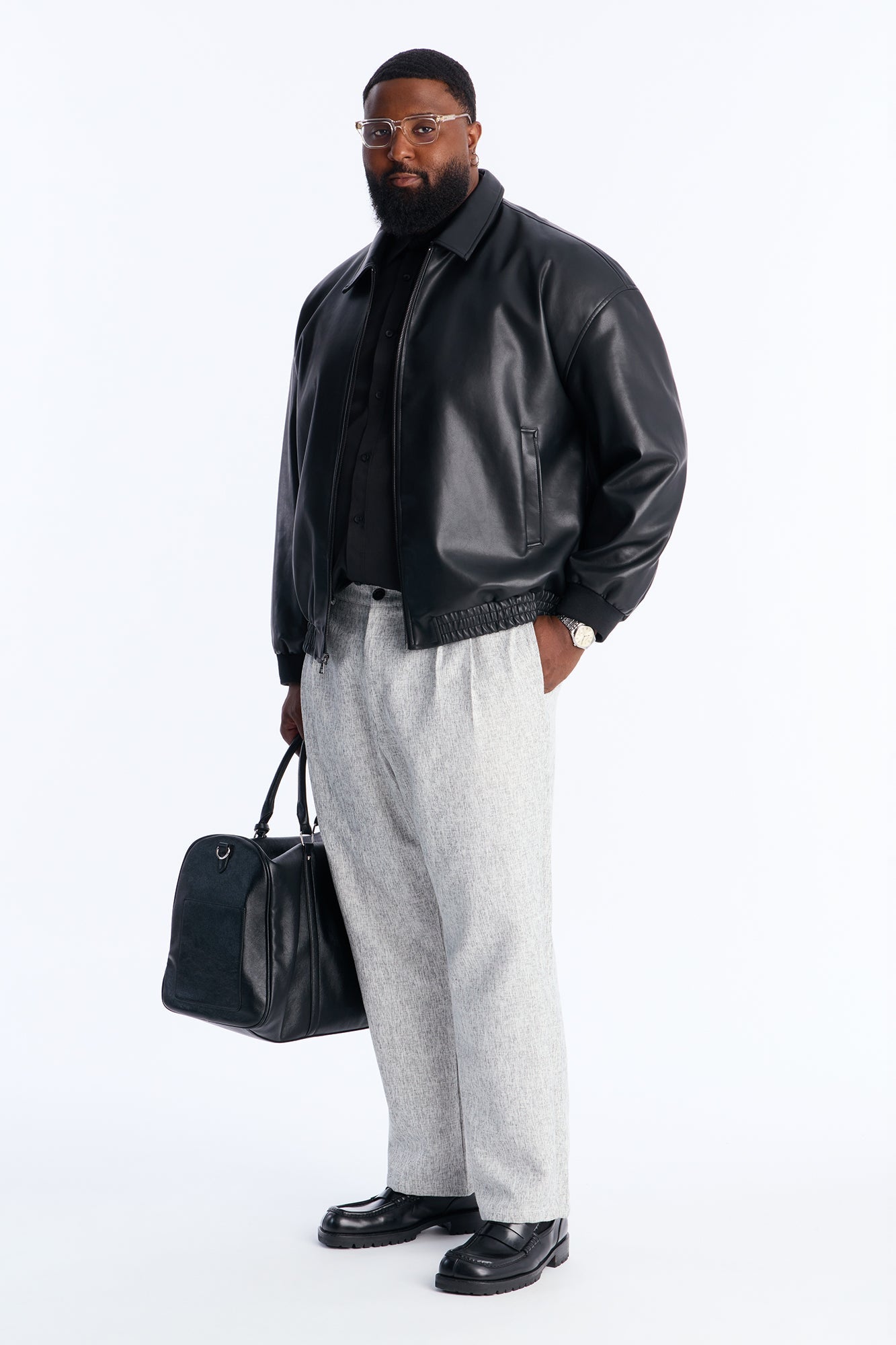 Straight Bleeker Pleated Trouser - Cream Fashion Nova