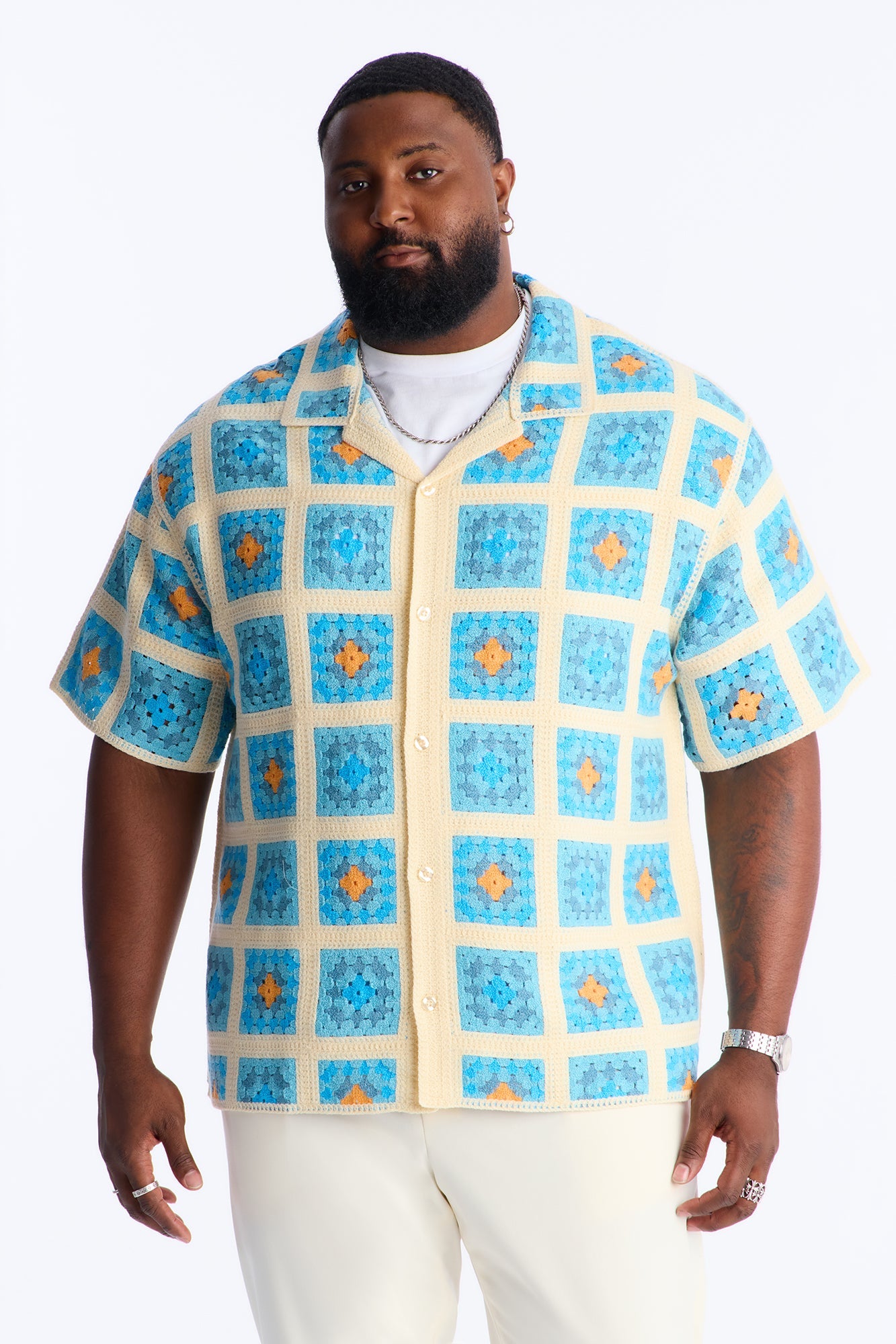 Nolan Textured Shirt - Blue Fashion Nova