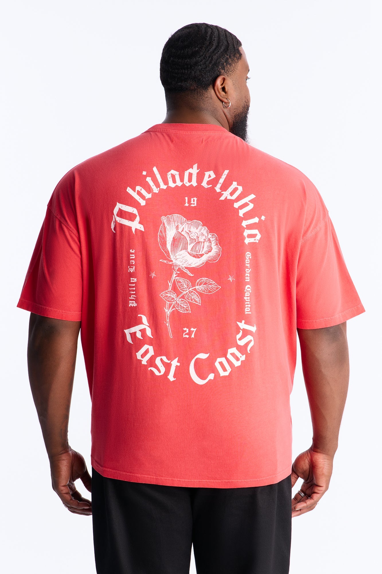 Philly Rose Oversized Short Sleeve Tee - Red Fashion Nova