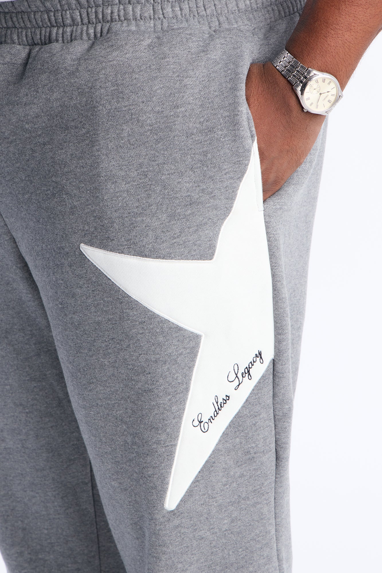 Star Slim Flare Sweatpants - Grey Fashion Nova
