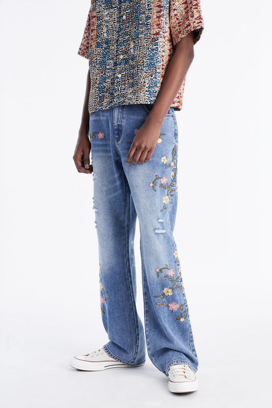 Blooming Stacked Slim Flare Jeans - Light Blue Wash Fashion Nova