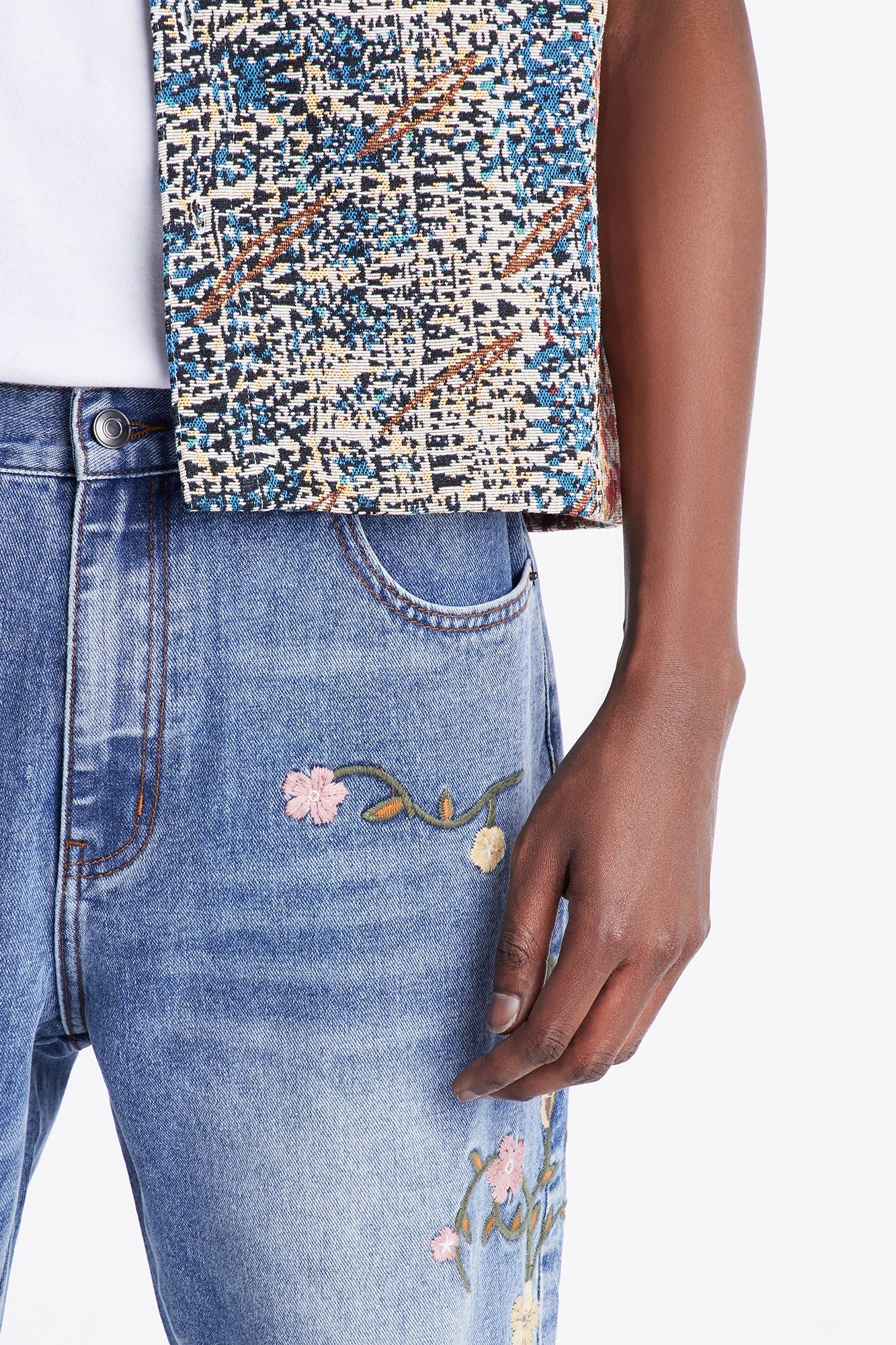 Blooming Stacked Slim Flare Jeans - Light Blue Wash Fashion Nova