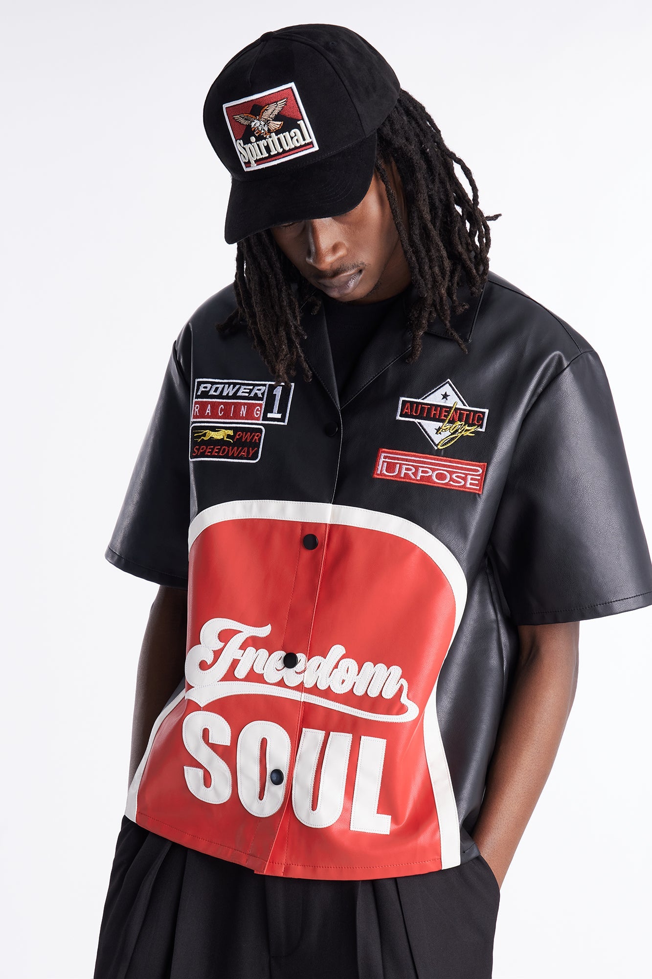 Freedom Soul Short Sleeve Cuban Shirt - Black Fashion Nova
