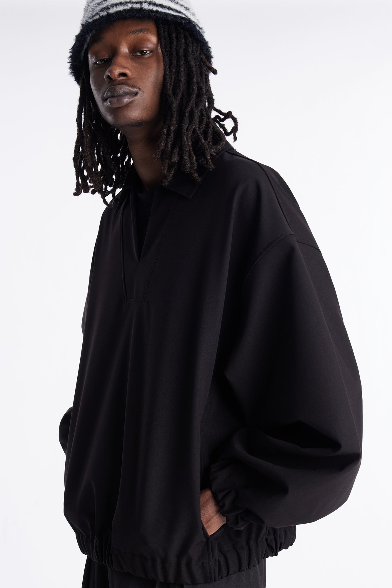 Relaxed Bold Flow Jacket - Black Fashion Nova