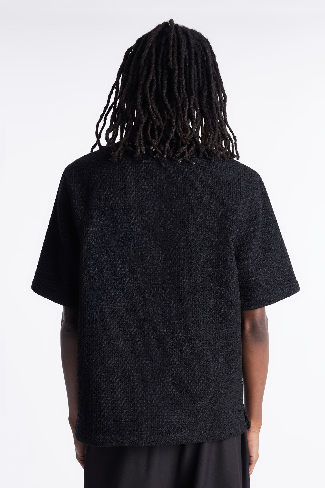 Tweed Bright Etoile Button Up Shirt - Black Fashion Nova