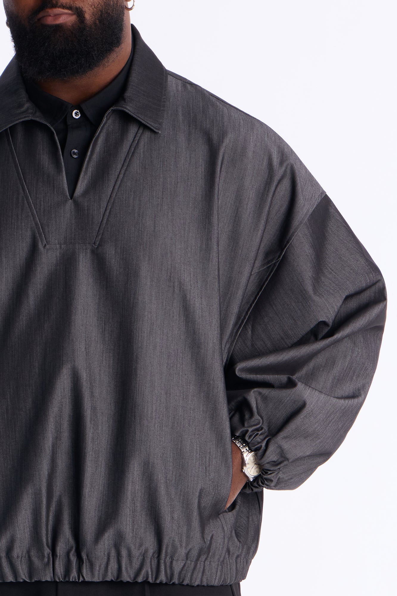 Relaxed Bold Flow Jacket - Charcoal Fashion Nova