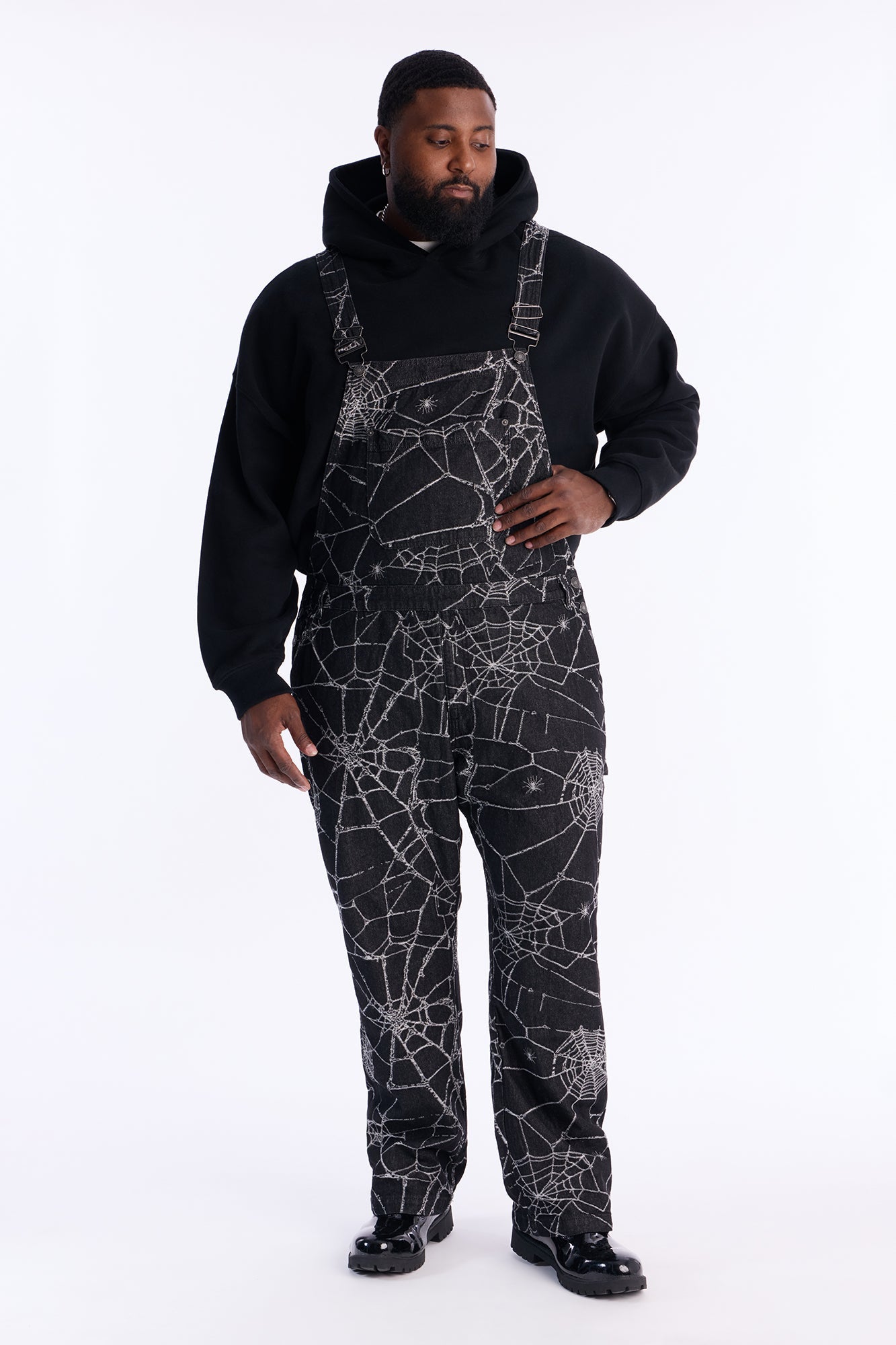 Widow Stitch Jacquard Overall - Black Fashion Nova