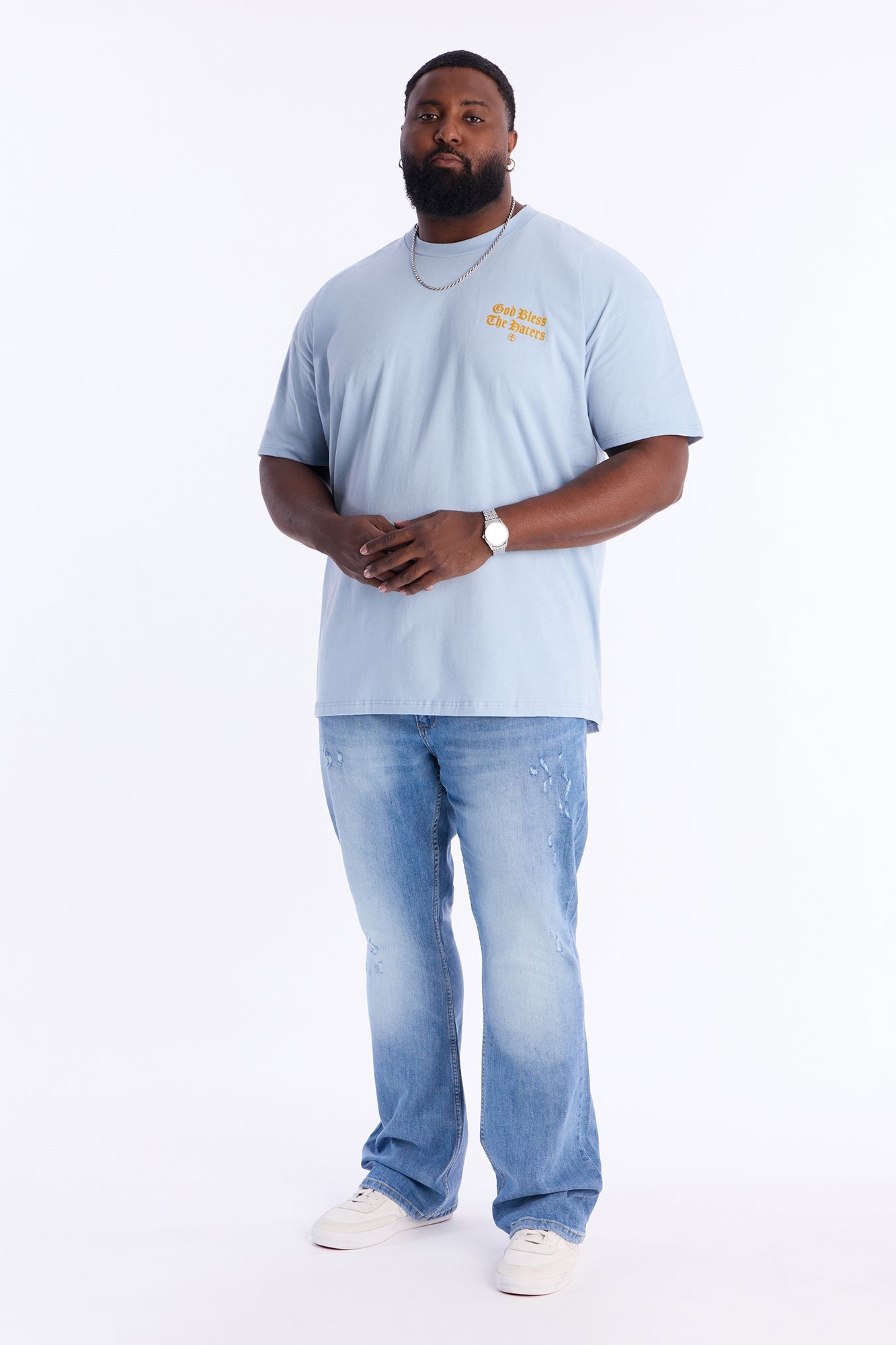 Stacked Skinny Flare Take My Time Jean - Medium Blue Wash Fashion Nova