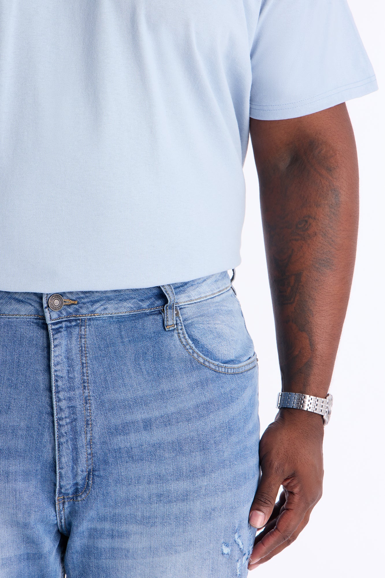 Stacked Skinny Flare Take My Time Jean - Medium Blue Wash Fashion Nova
