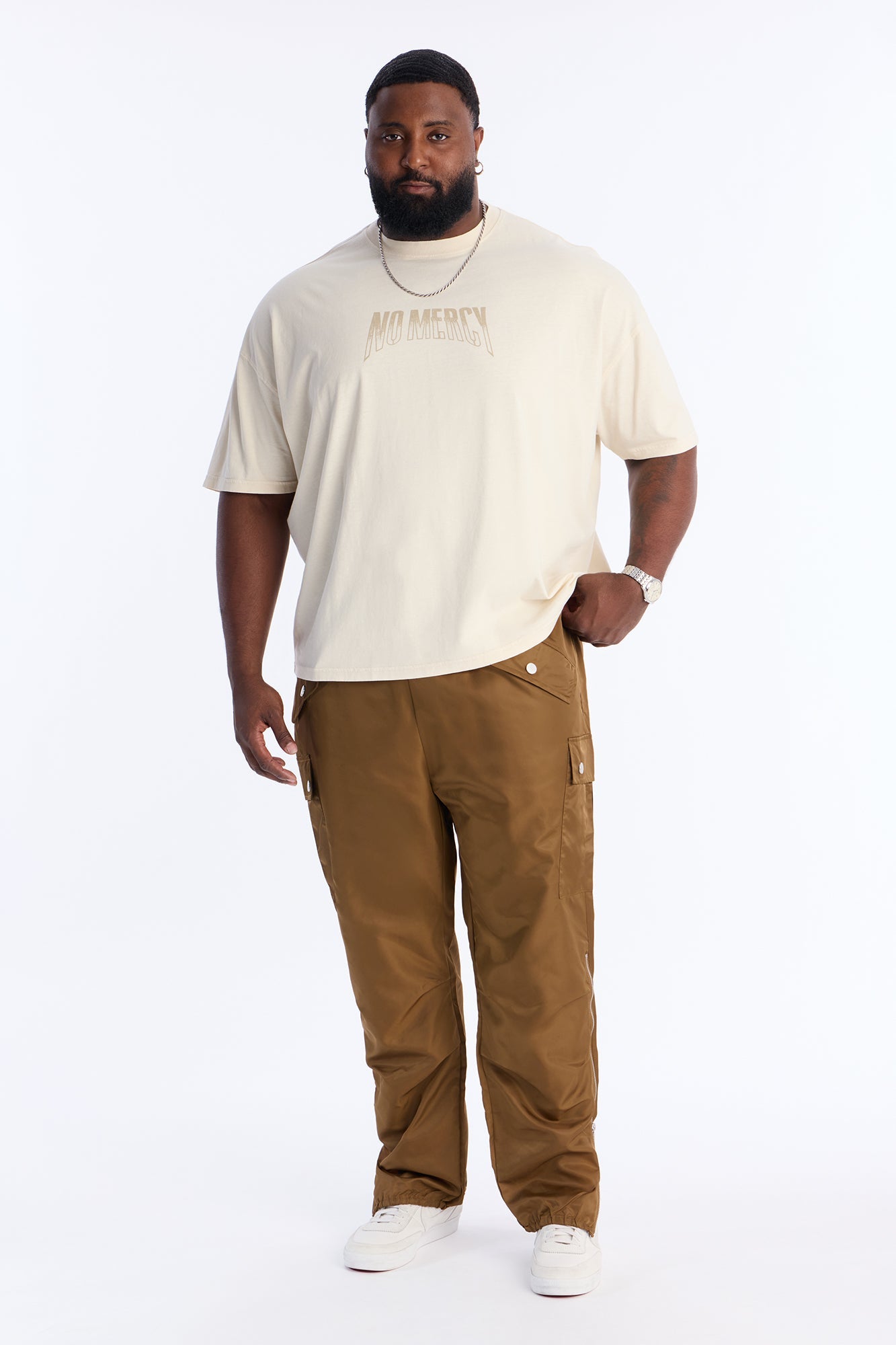 No Mercy Angelic Oversized Short Sleeve Tee - Cream Fashion Nova