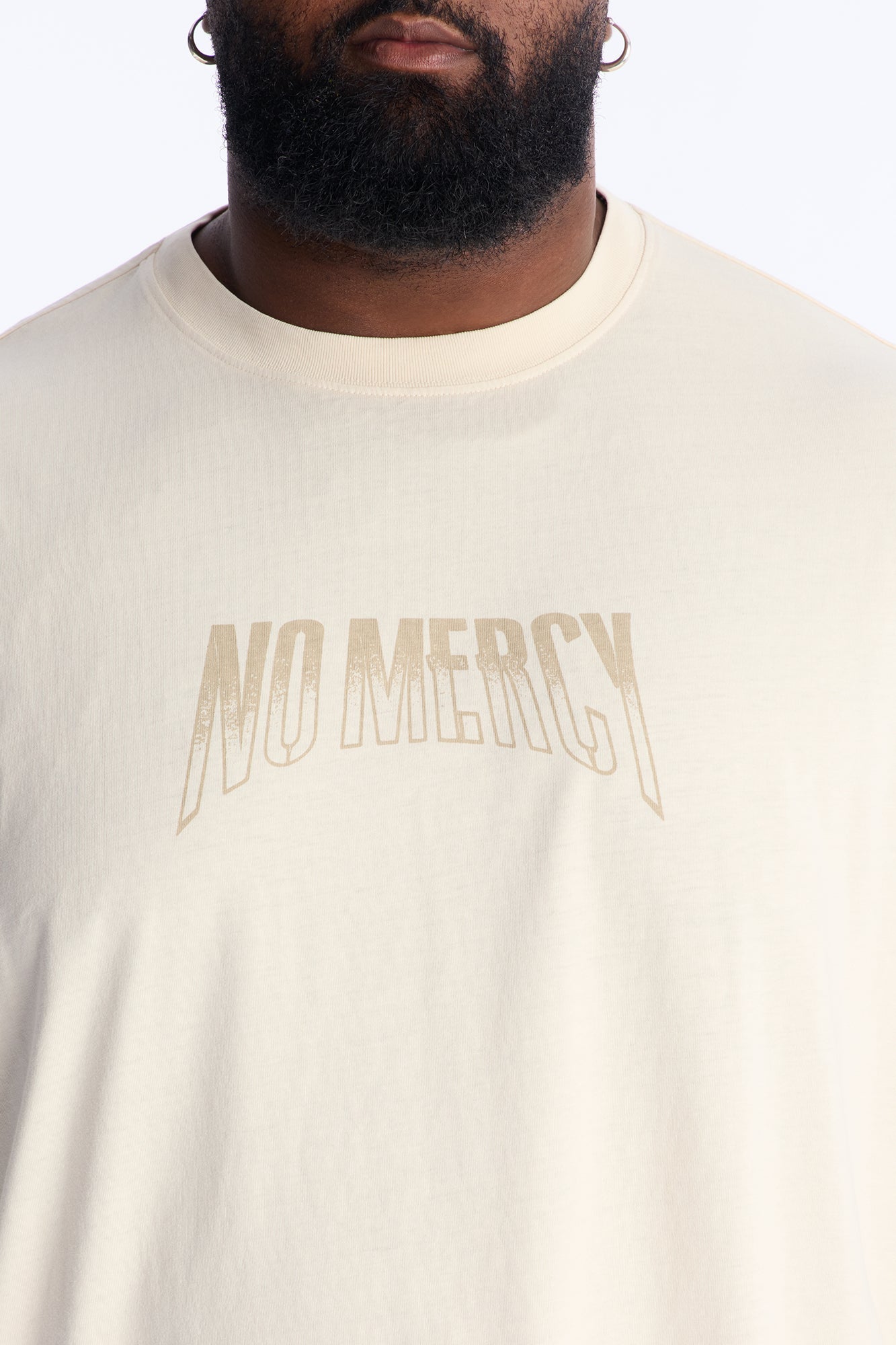 No Mercy Angelic Oversized Short Sleeve Tee - Cream Fashion Nova