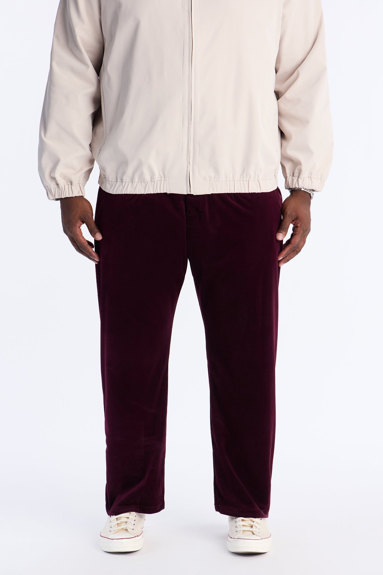 Straight Lincoln Park Textured Trouser - Burgundy Fashion Nova