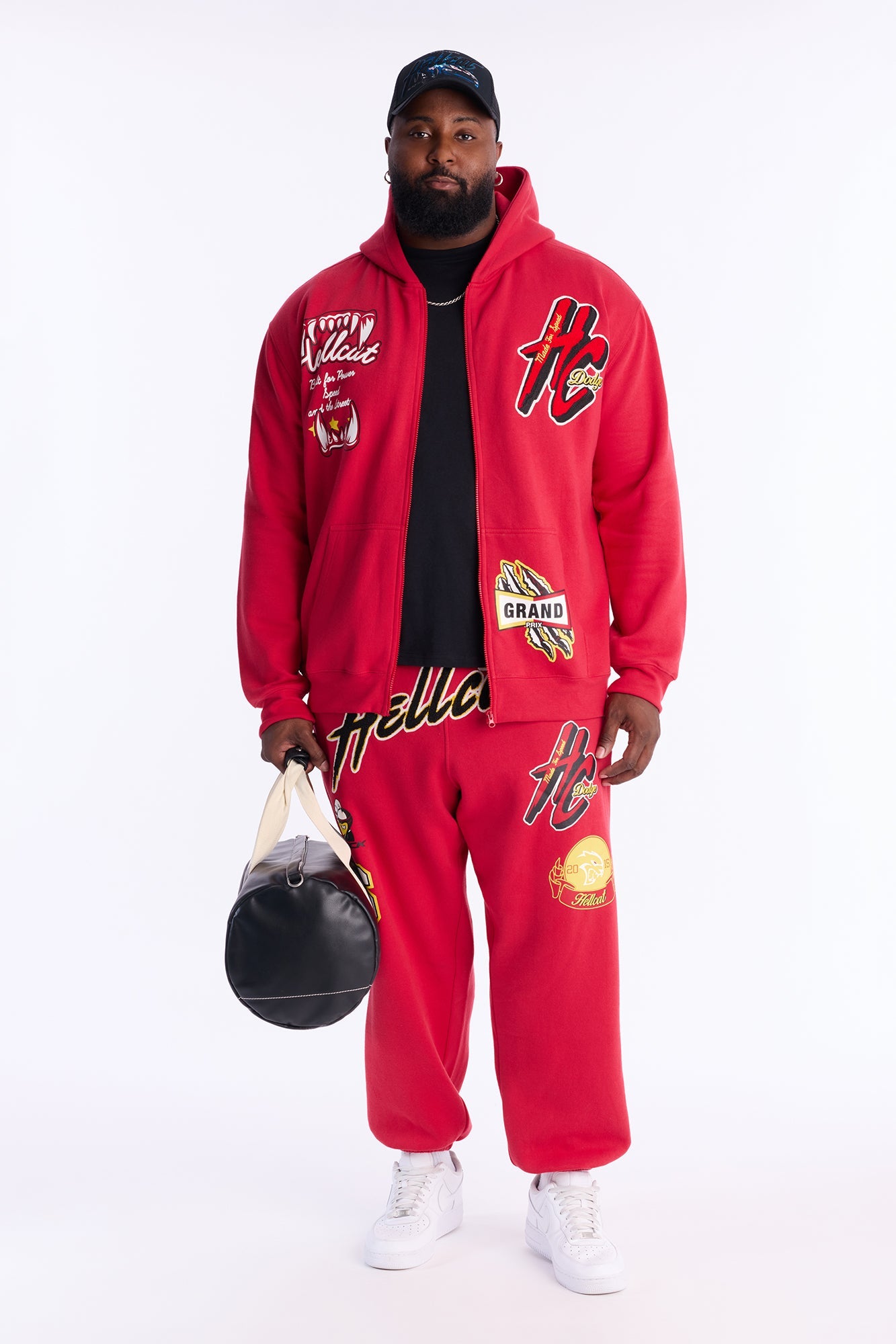 Dodge Hellcat Wild Race Zip Up Hoodie - Red Fashion Nova