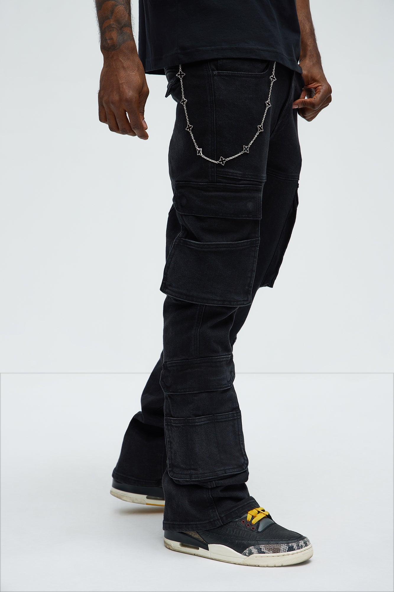 Regal Cross Link Pant Chain - Silver Fashion Nova