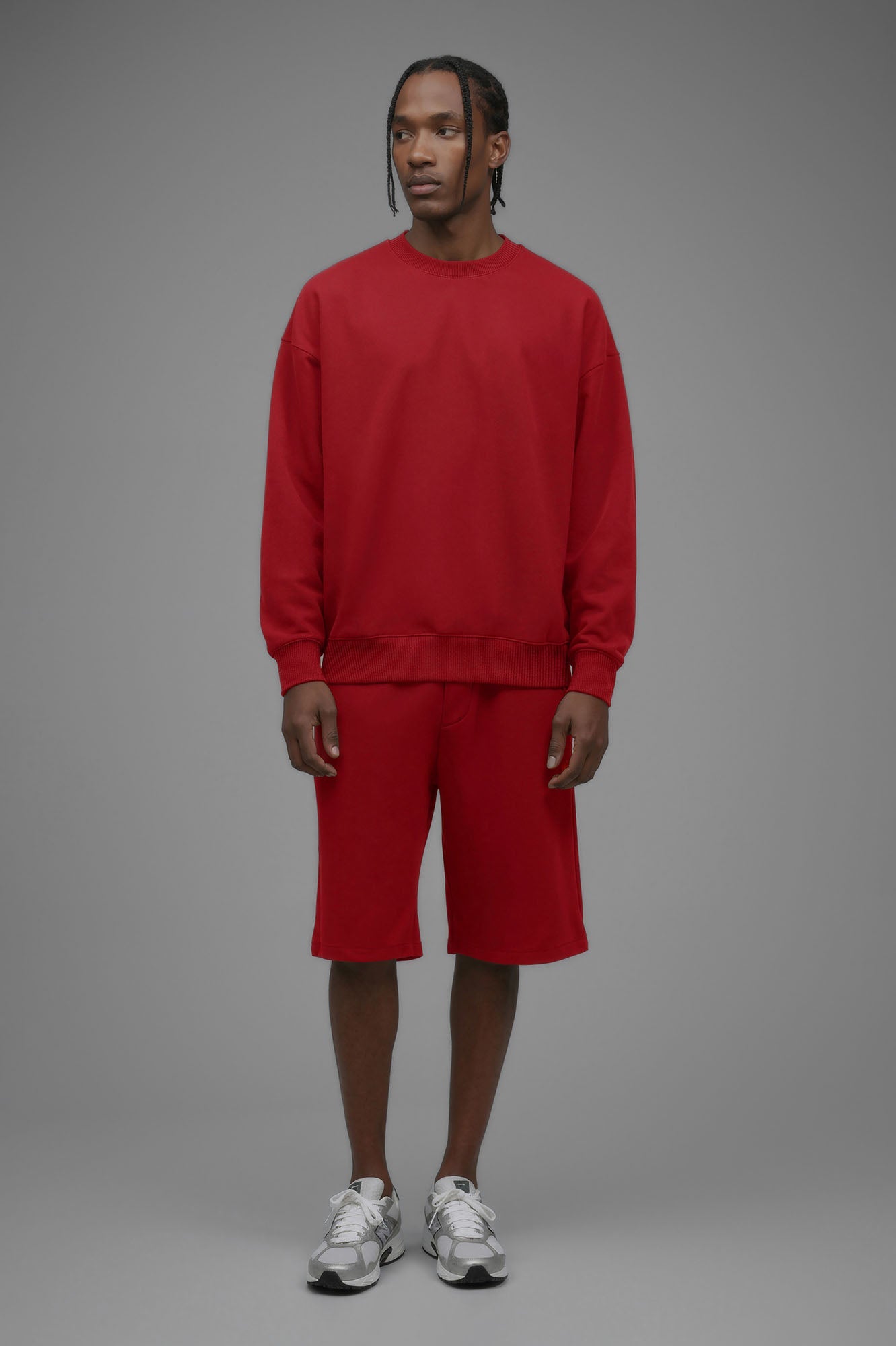 410 Oversized Crewneck - Red Fashion Nova