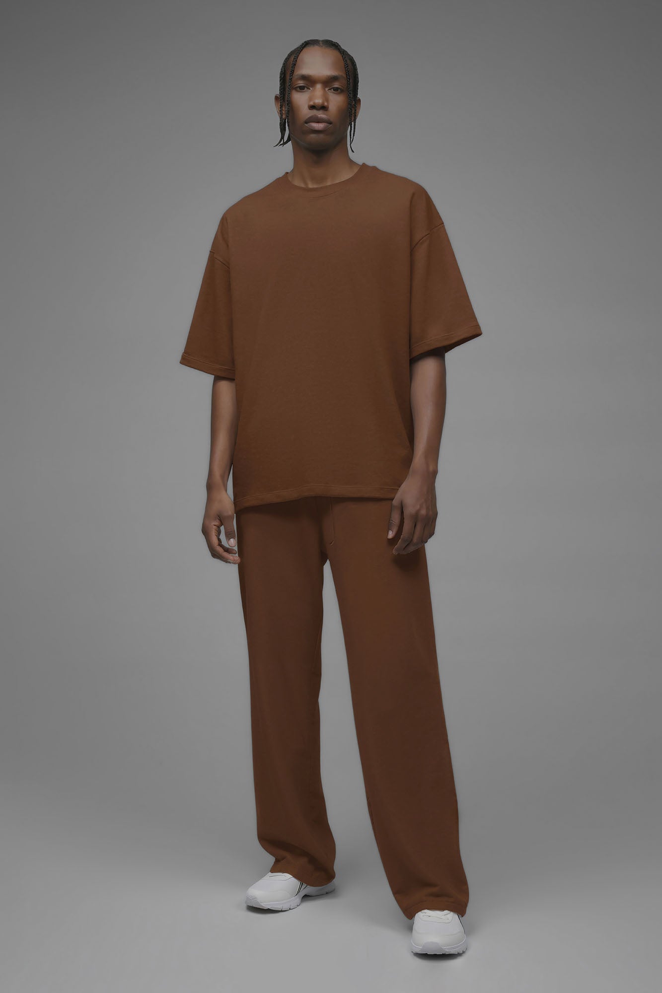 410 Oversized Fleece Tee - Chestnut Fashion Nova