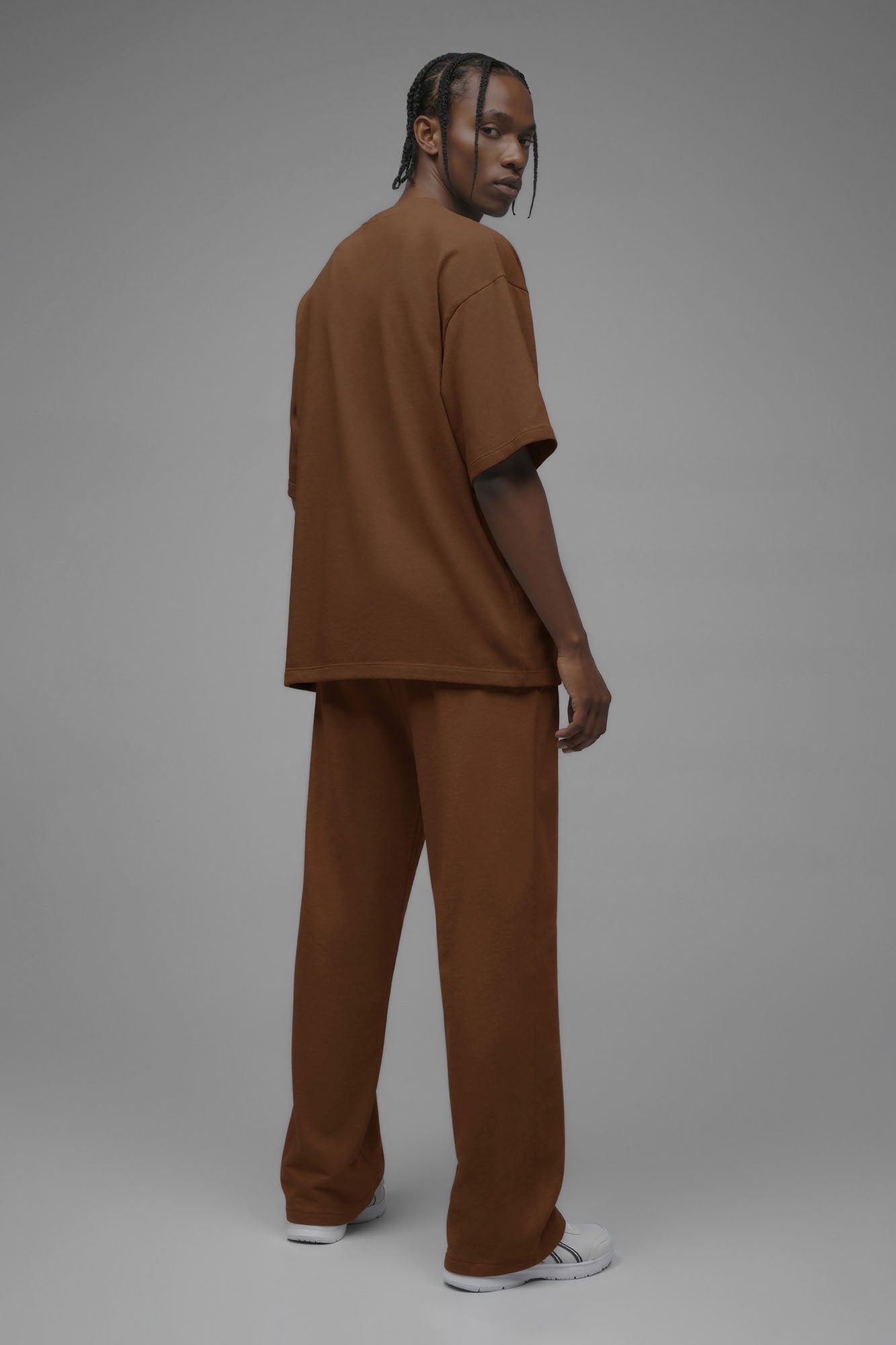 410 Oversized Fleece Tee - Chestnut Fashion Nova