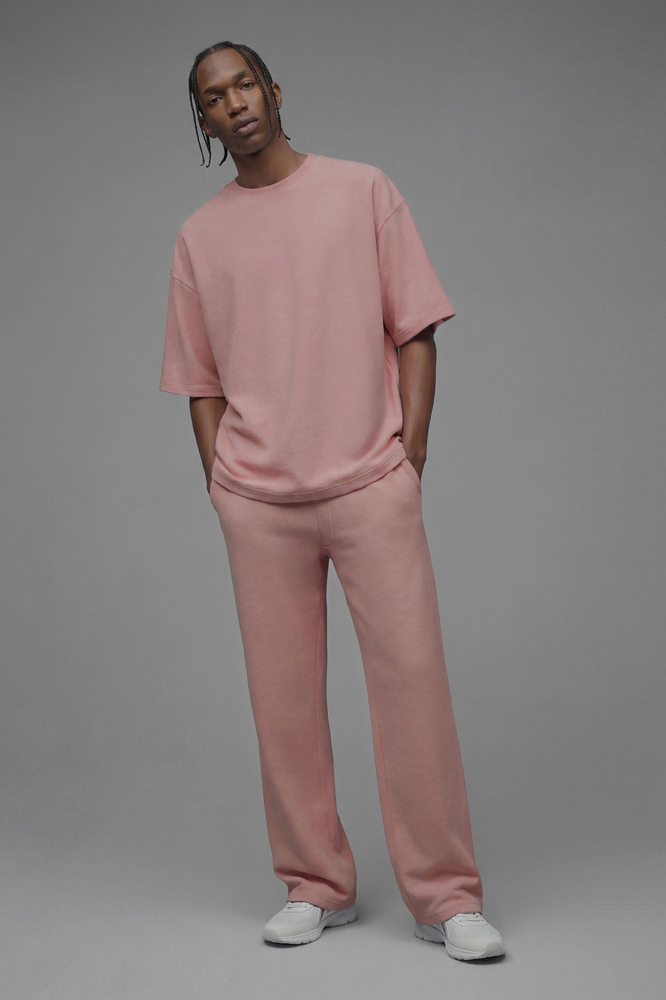 410 Oversized Fleece Tee - Pink Fashion Nova