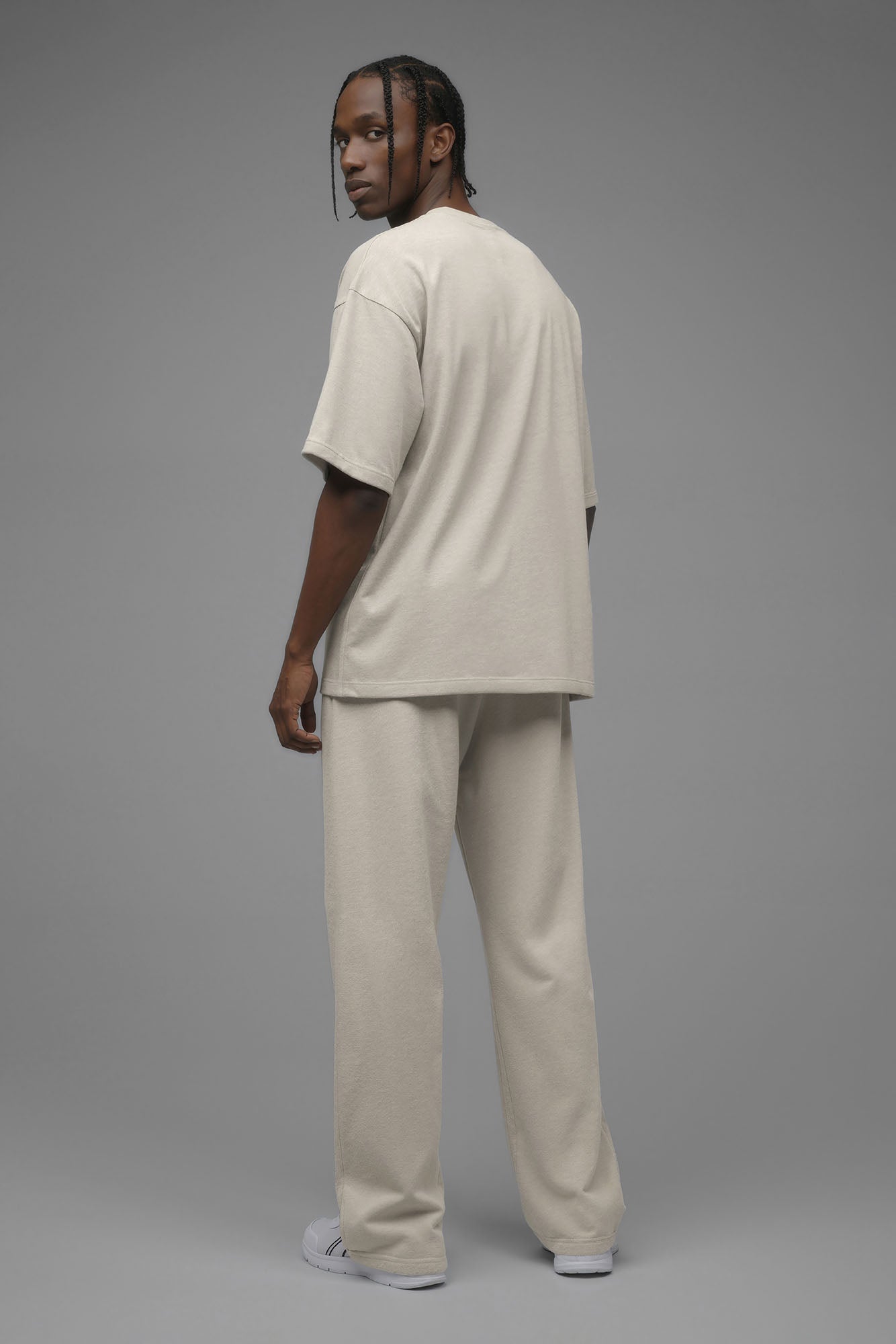 410 Oversized Fleece Tee - Cream Fashion Nova