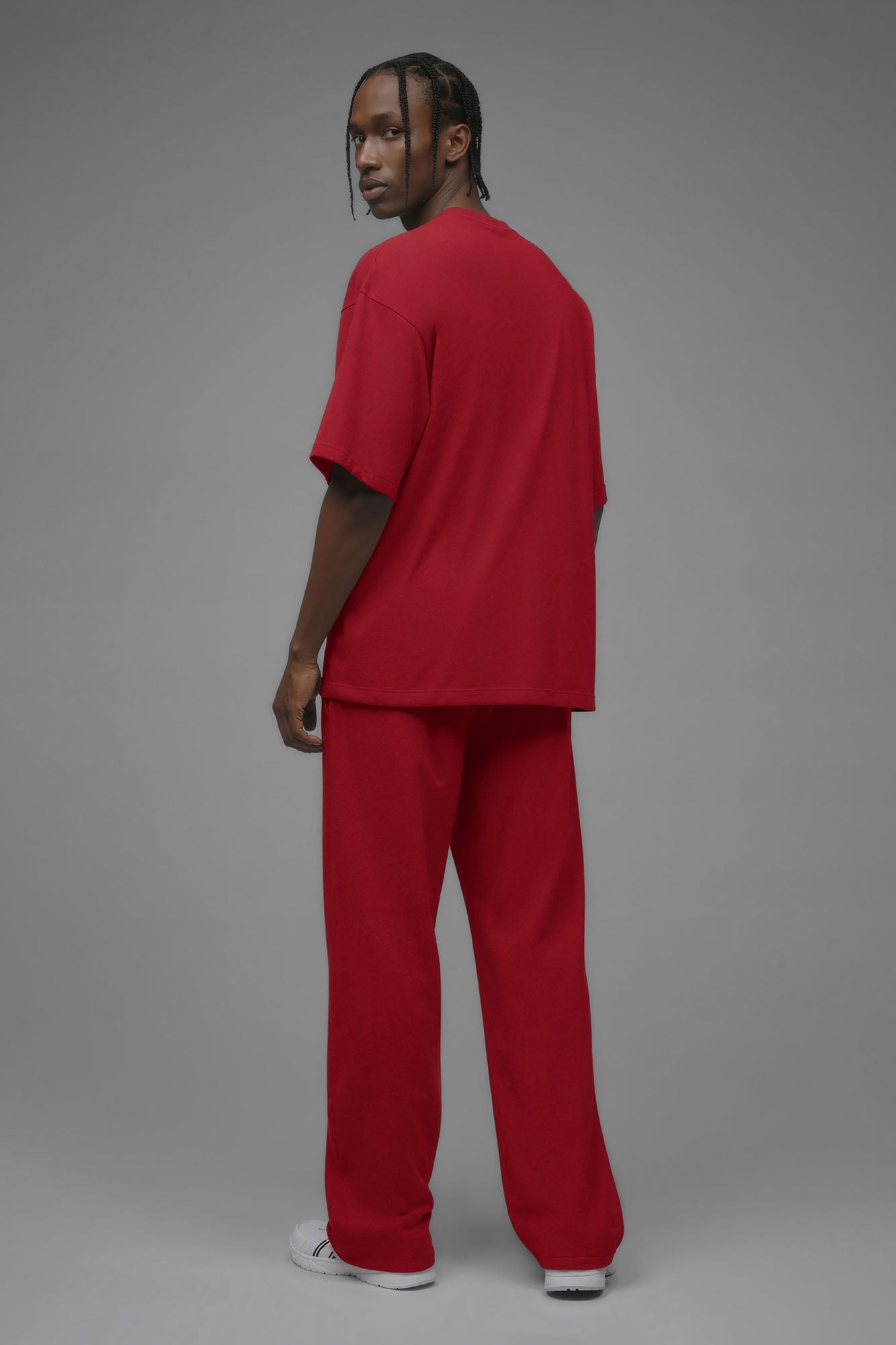 410 Oversized Fleece Tee - Red Fashion Nova