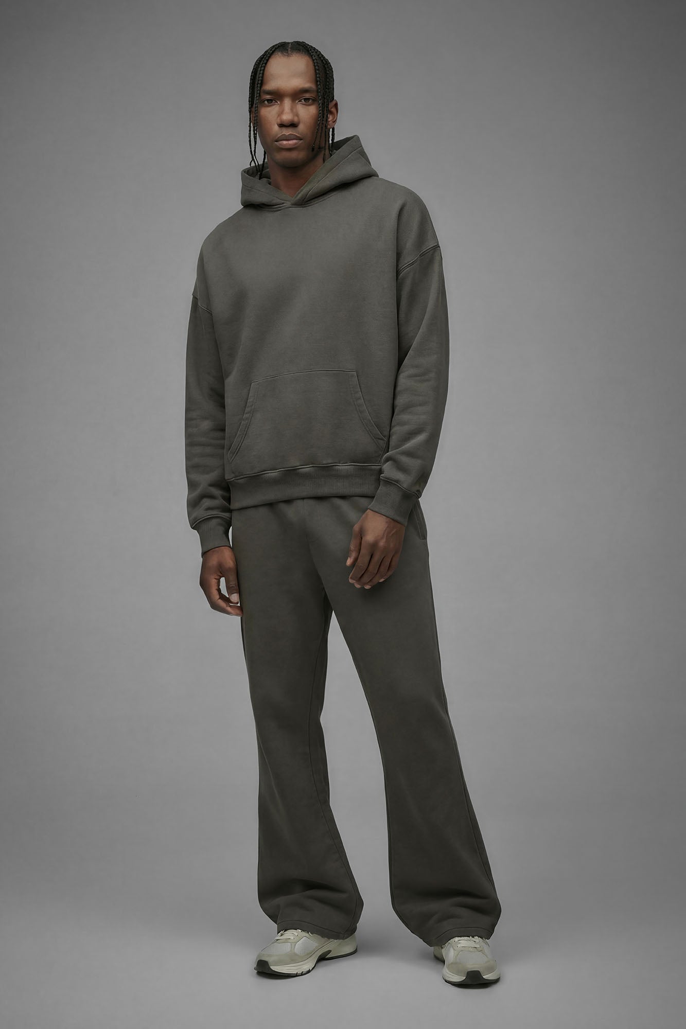 410 Slim Flare Sweatpants - Moss Grey Fashion Nova