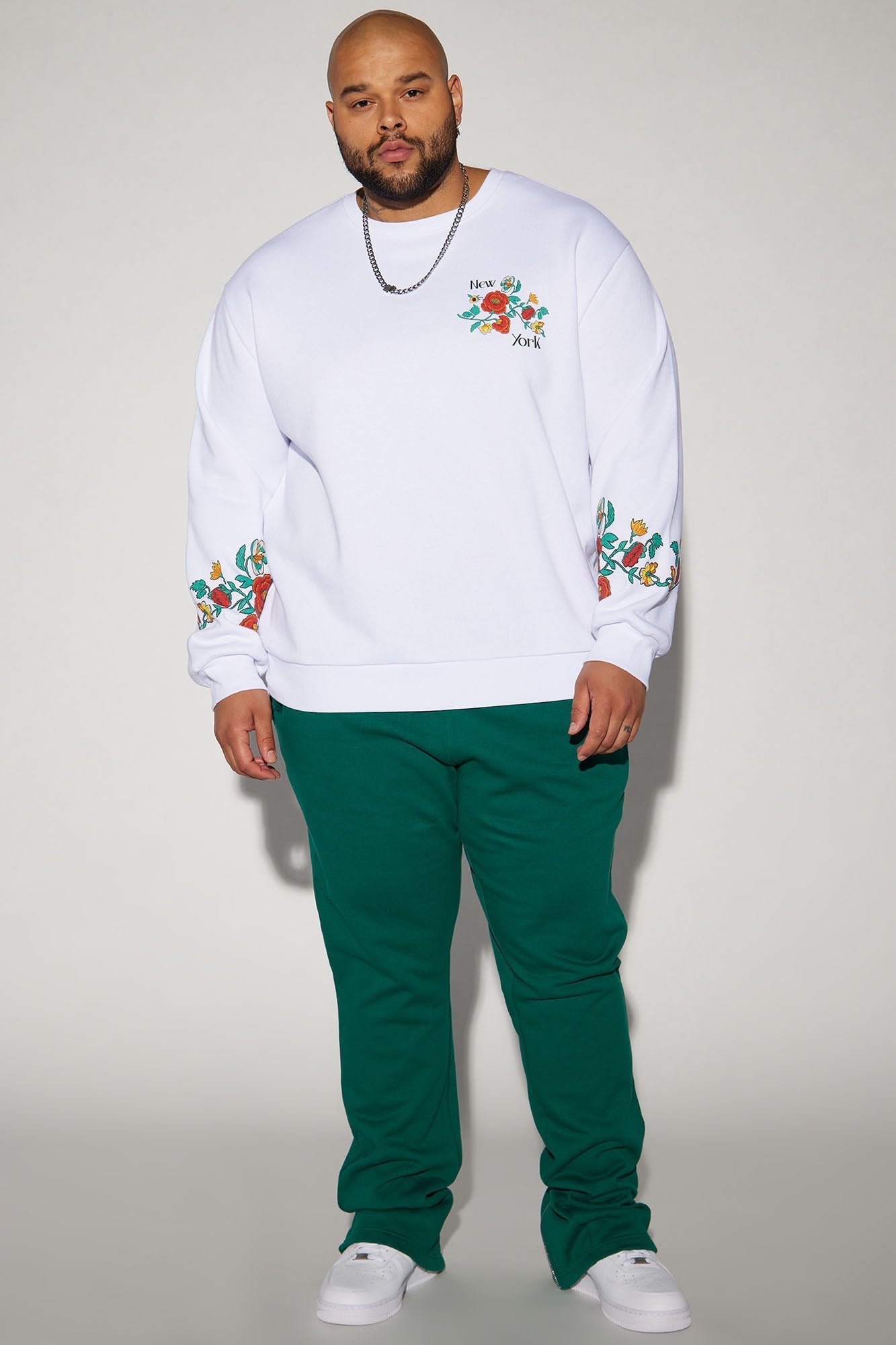 Tyson Back Zipper Skinny Flared Sweatpants - Green Fashion Nova