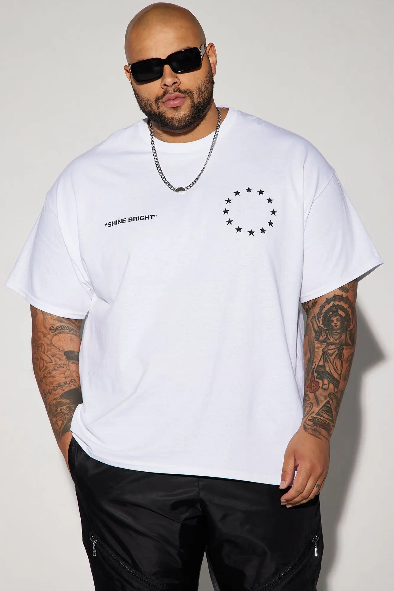 Filling Vacancy Like The Brightest Star Short Sleeve Tee - White Fashion Nova