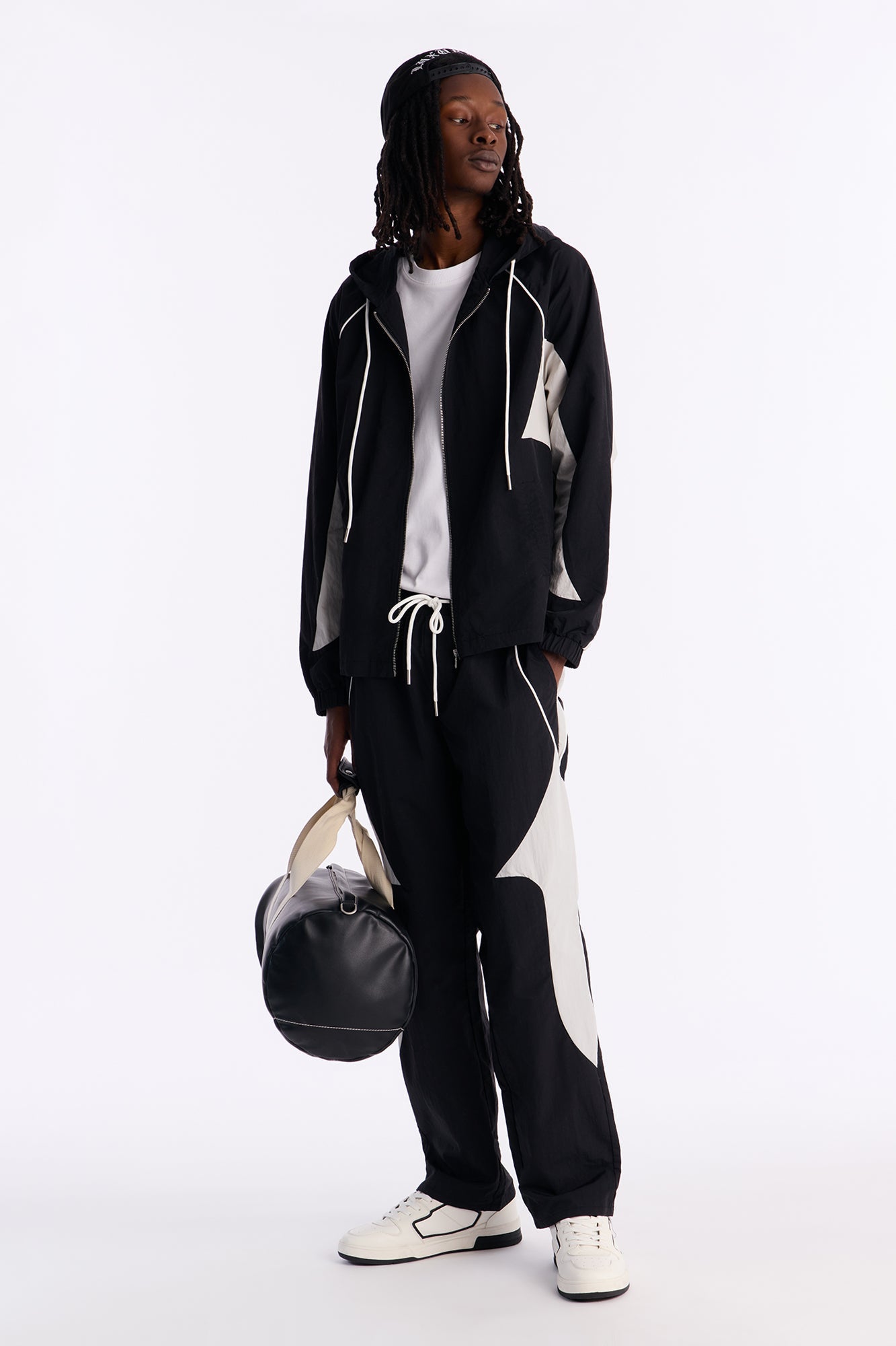 Straight Aura Coded Track Pant - Black Fashion Nova
