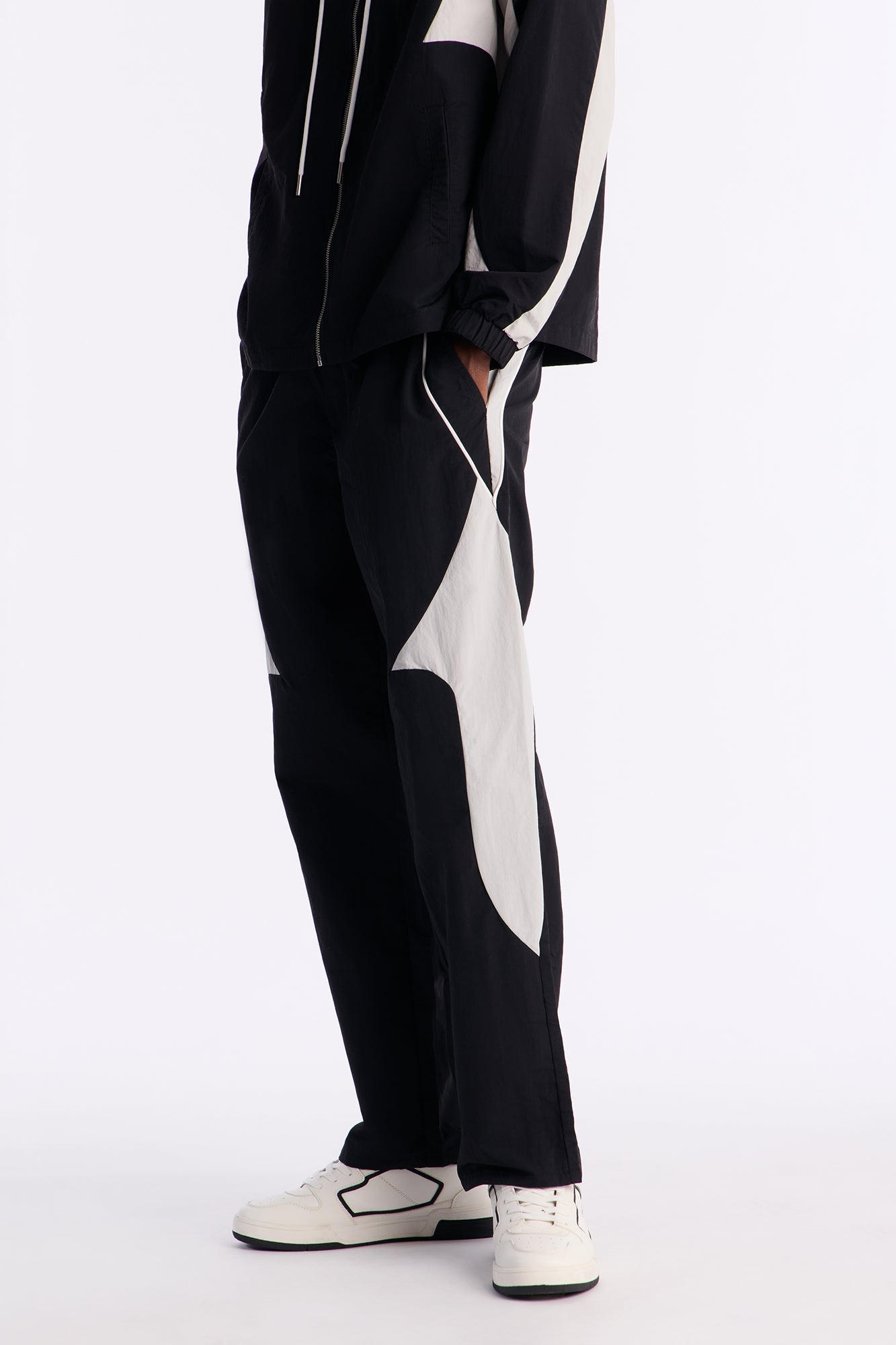 Straight Aura Coded Track Pant - Black Fashion Nova