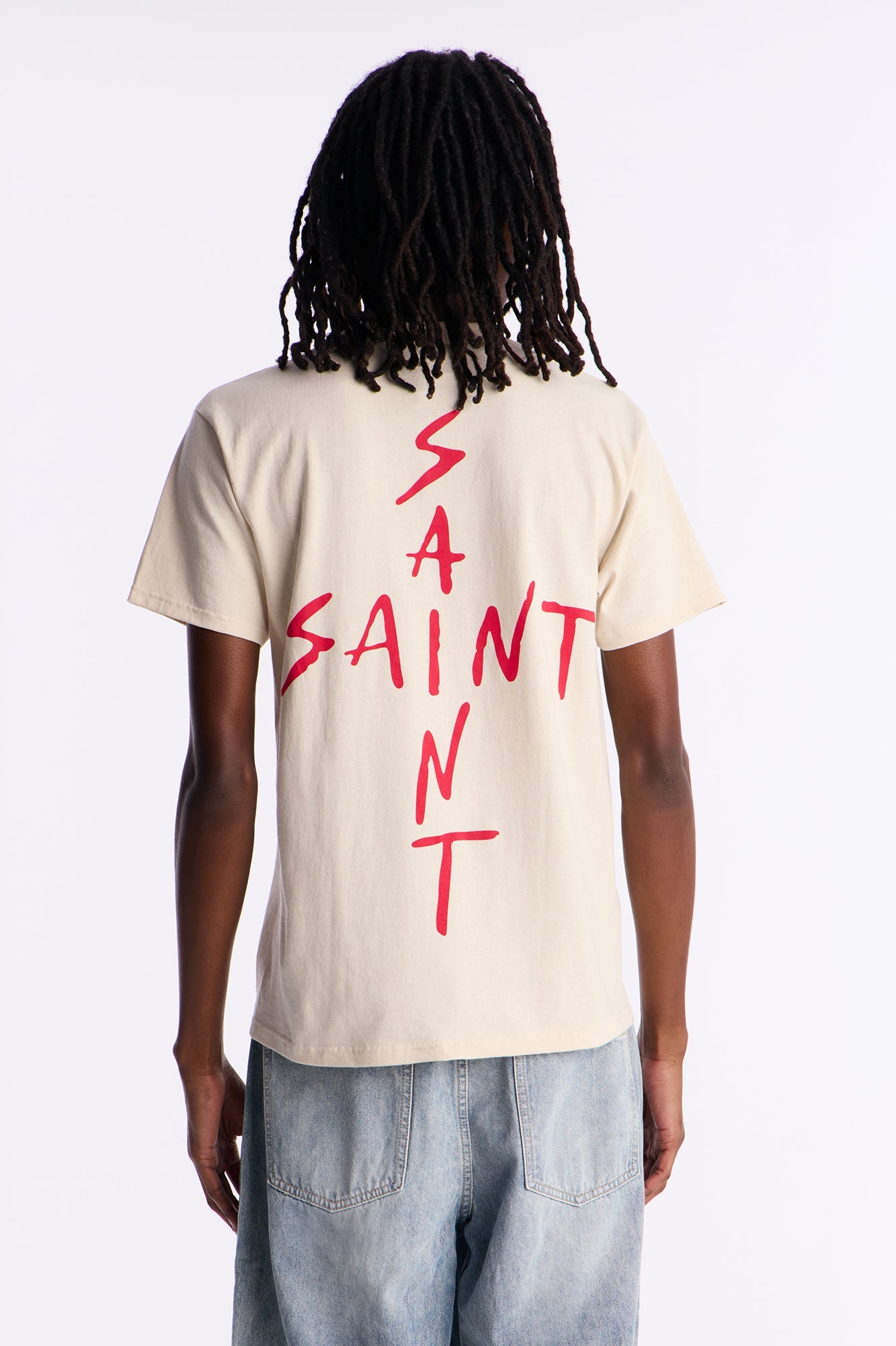 Cross Saint Short Sleeve Tee - Cream Fashion Nova