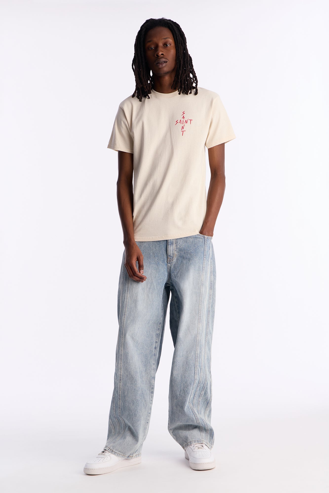 Baggy Decon Structured Jean - Light Blue Wash Fashion Nova
