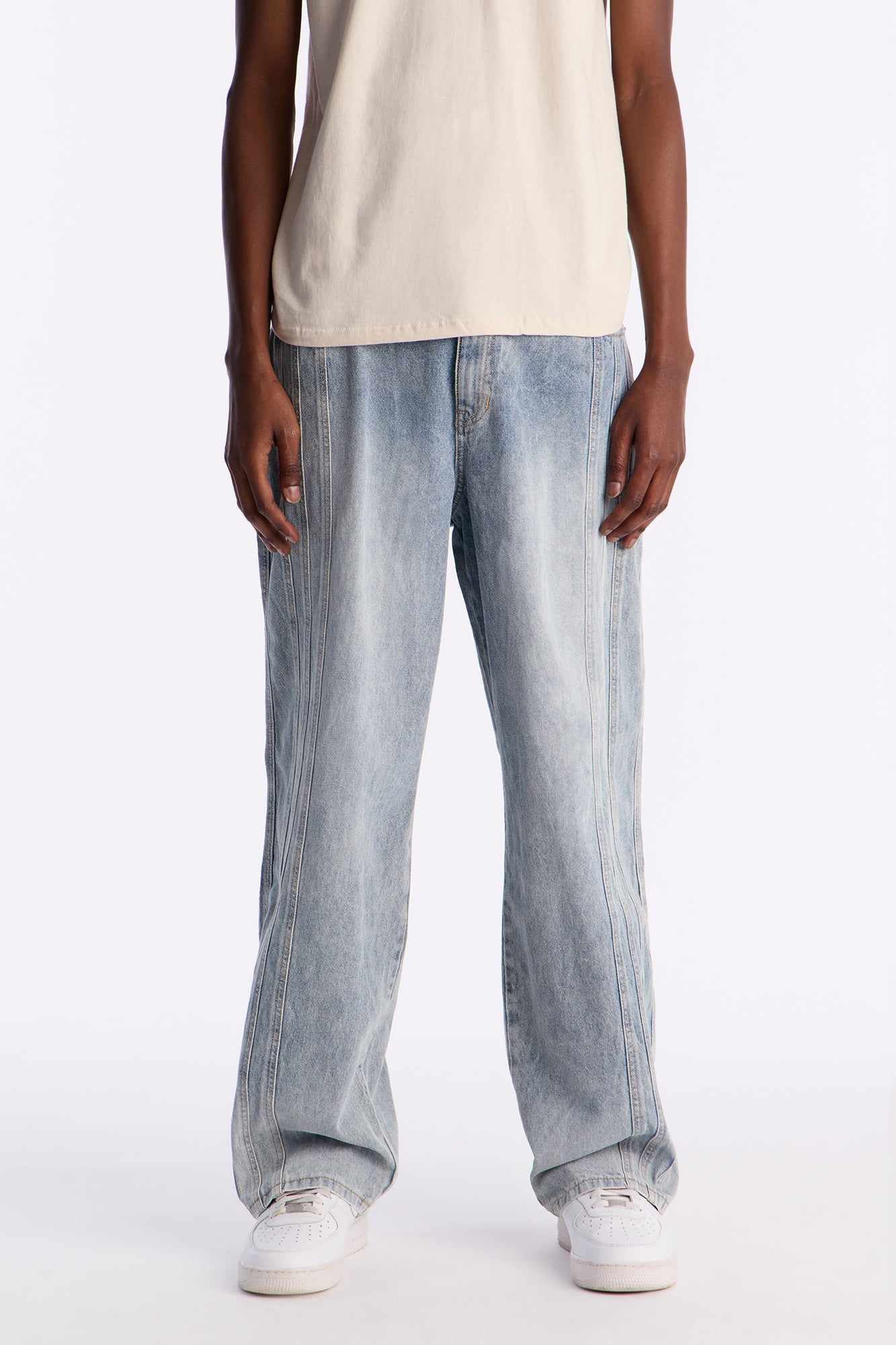 Baggy Decon Structured Jean - Light Blue Wash Fashion Nova
