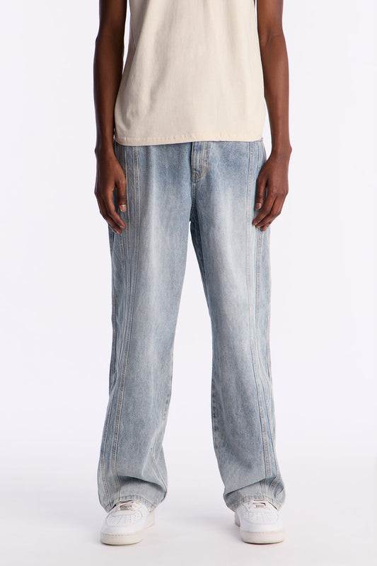 Baggy Decon Structured Jean - Light Blue Wash Fashion Nova