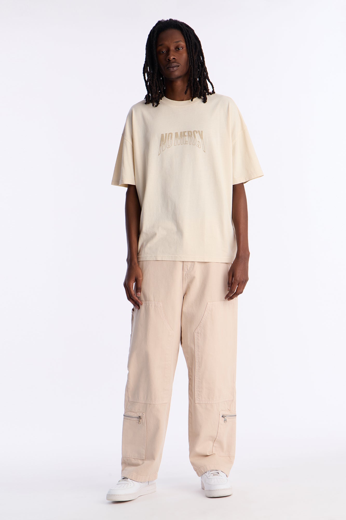 No Mercy Angelic Oversized Short Sleeve Tee - Cream Fashion Nova