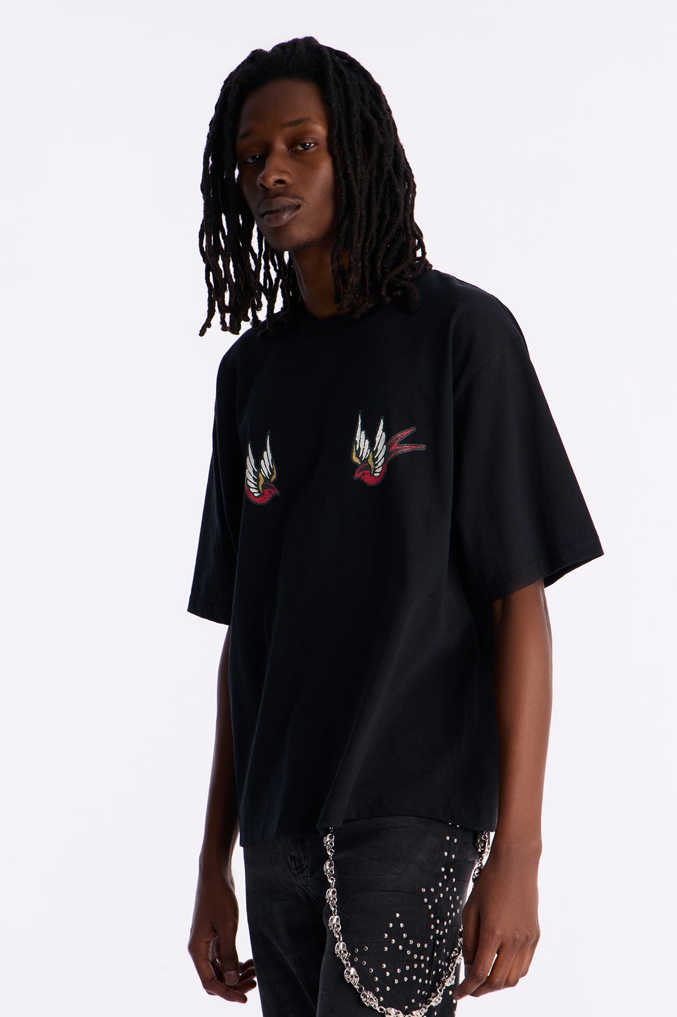 Freedom Flyer Boxy Short Sleeve Tee - Black Fashion Nova