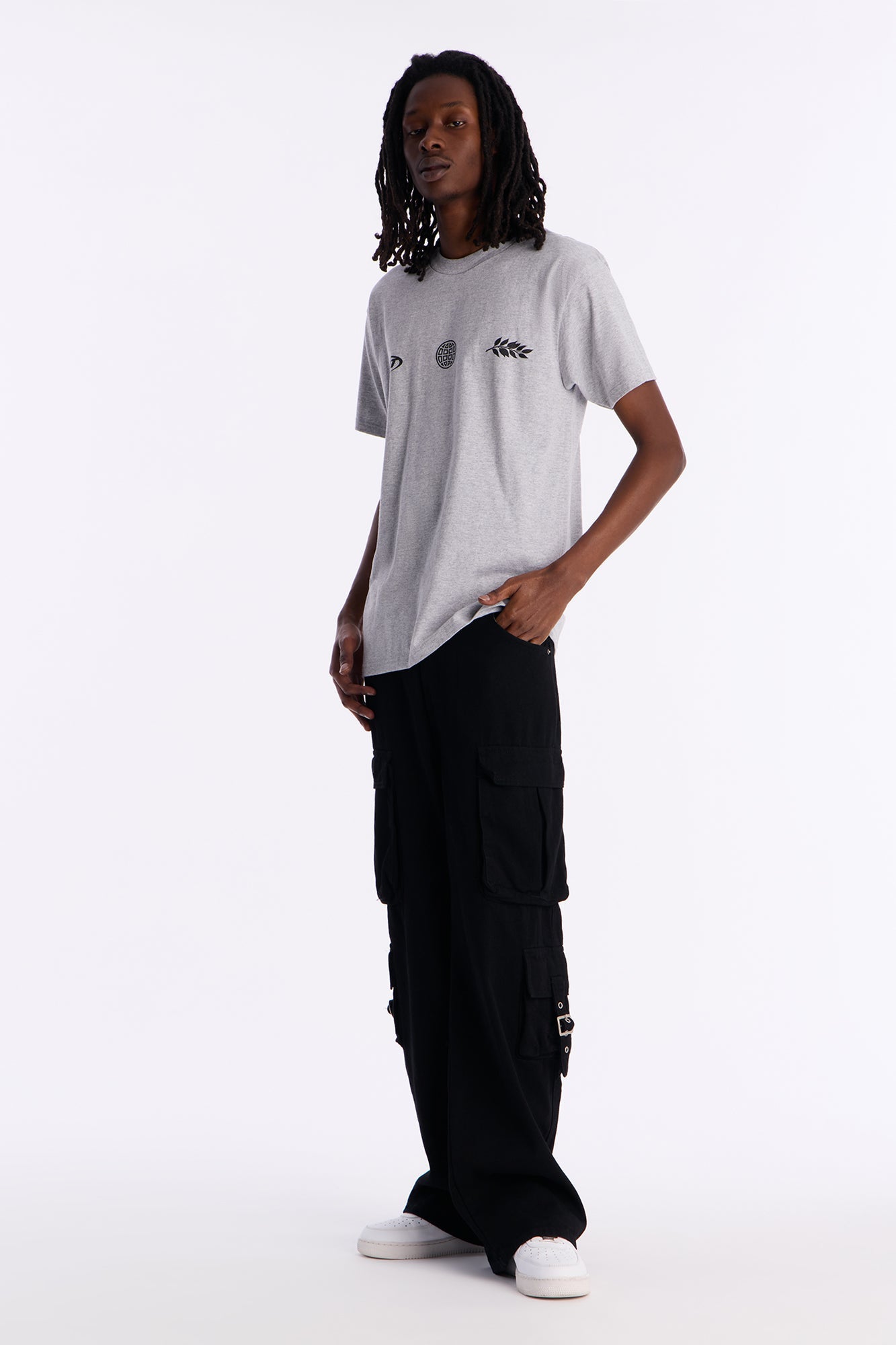 GOAT Forever Worldwide Short Sleeve Tee - Heather Grey Fashion Nova