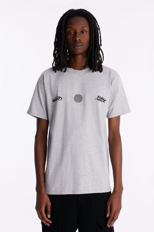 GOAT Forever Worldwide Short Sleeve Tee - Heather Grey Fashion Nova