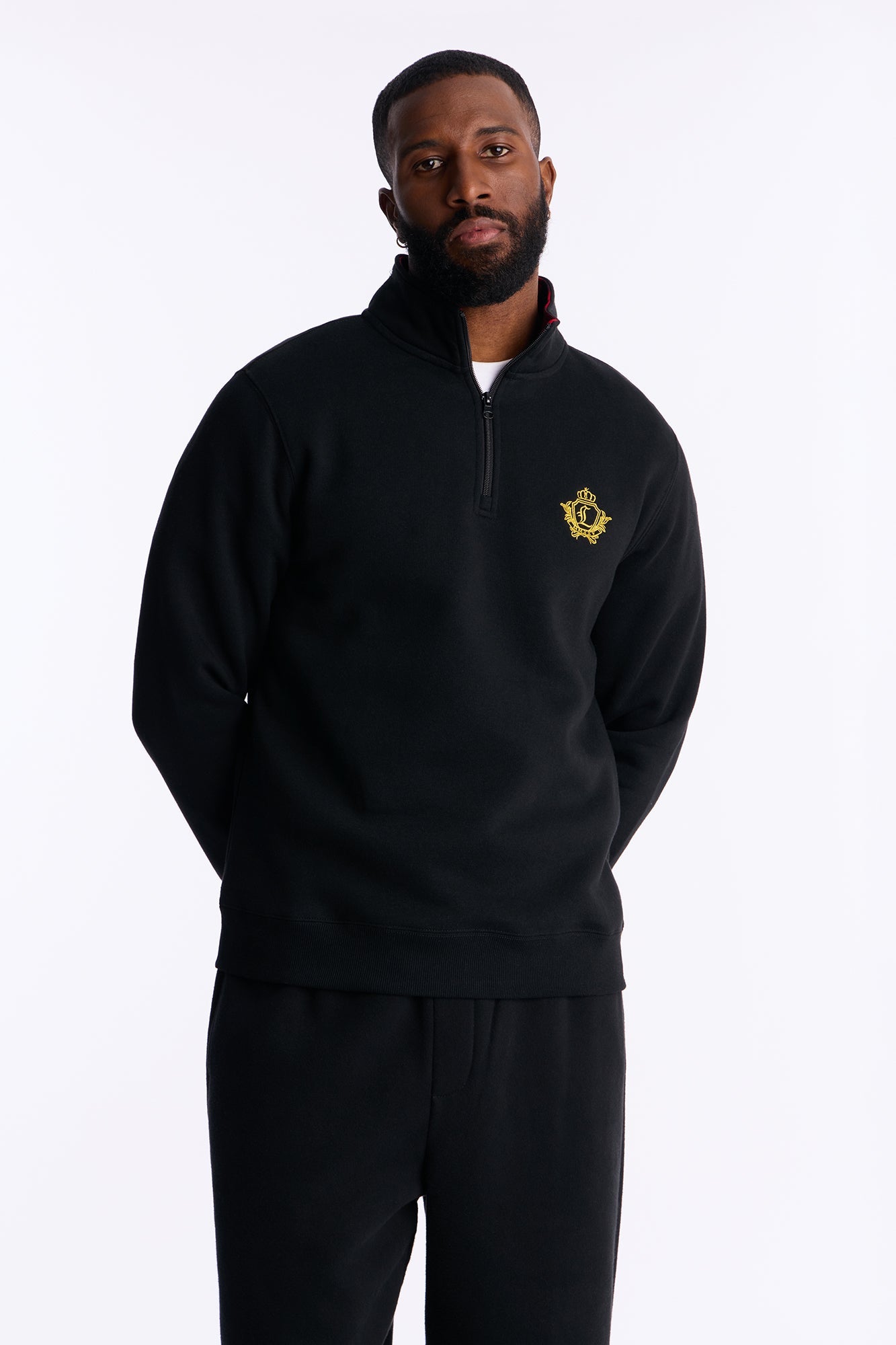 First Class Quarter Zip Sweatshirt - Black Fashion Nova