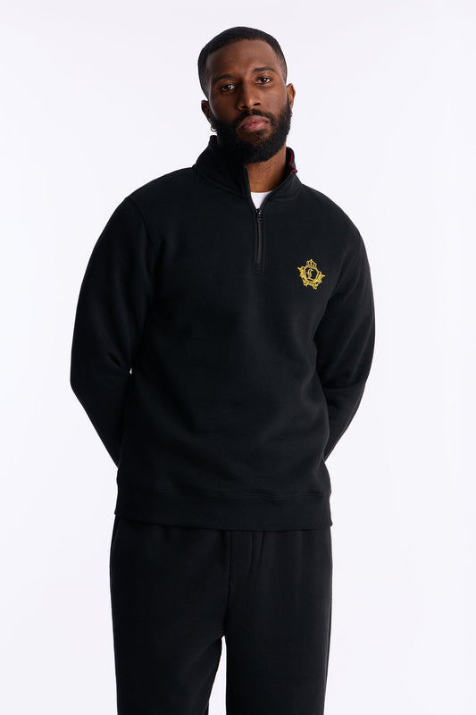 First Class Quarter Zip Sweatshirt - Black Fashion Nova