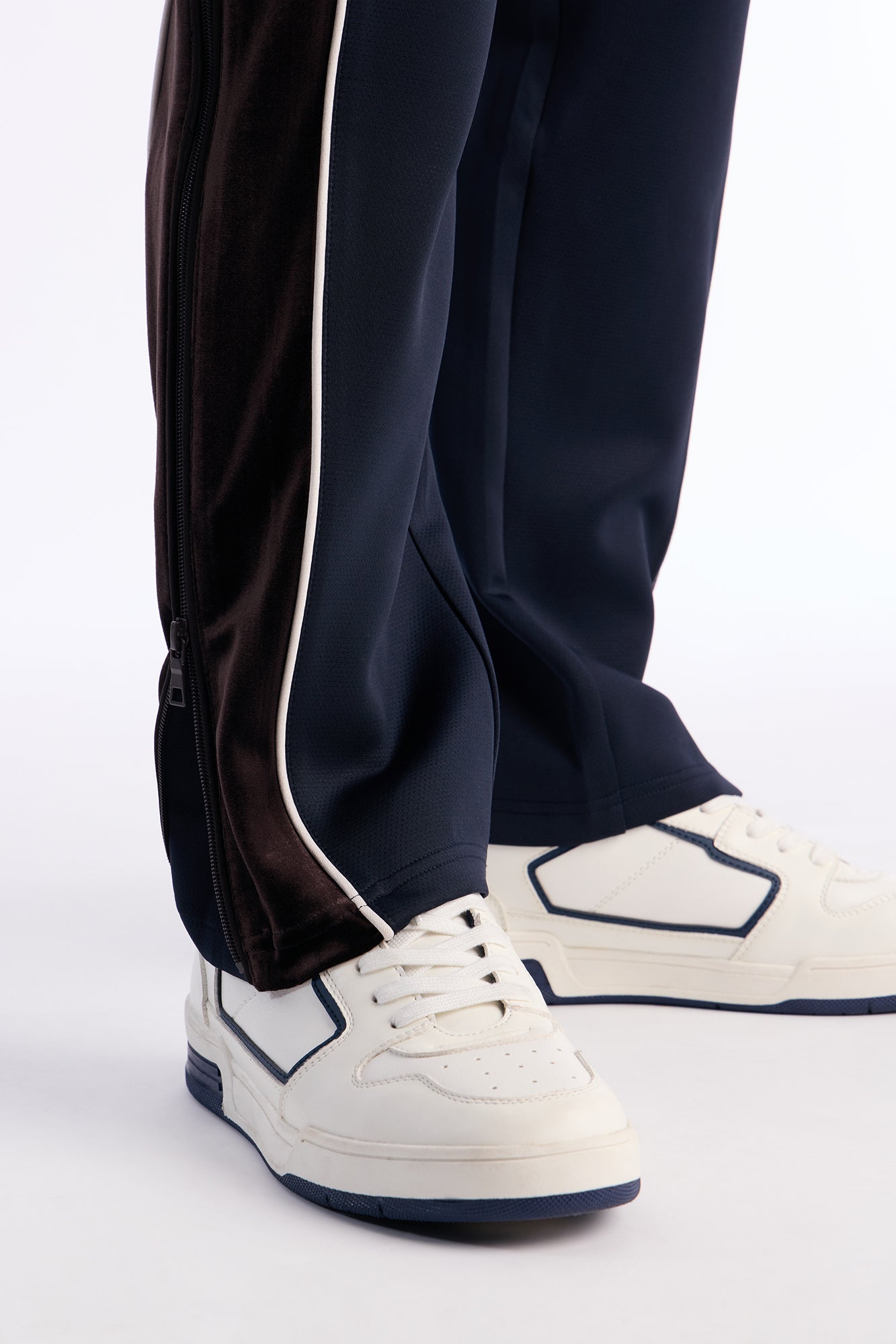 Slim Lexington Velour Side Track Pant - Navy Fashion Nova