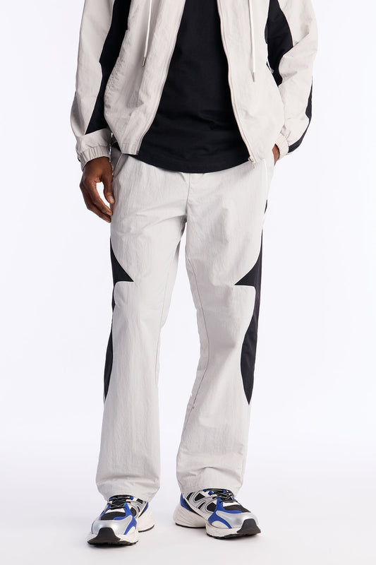 Straight Aura Coded Track Pant - Silver Fashion Nova