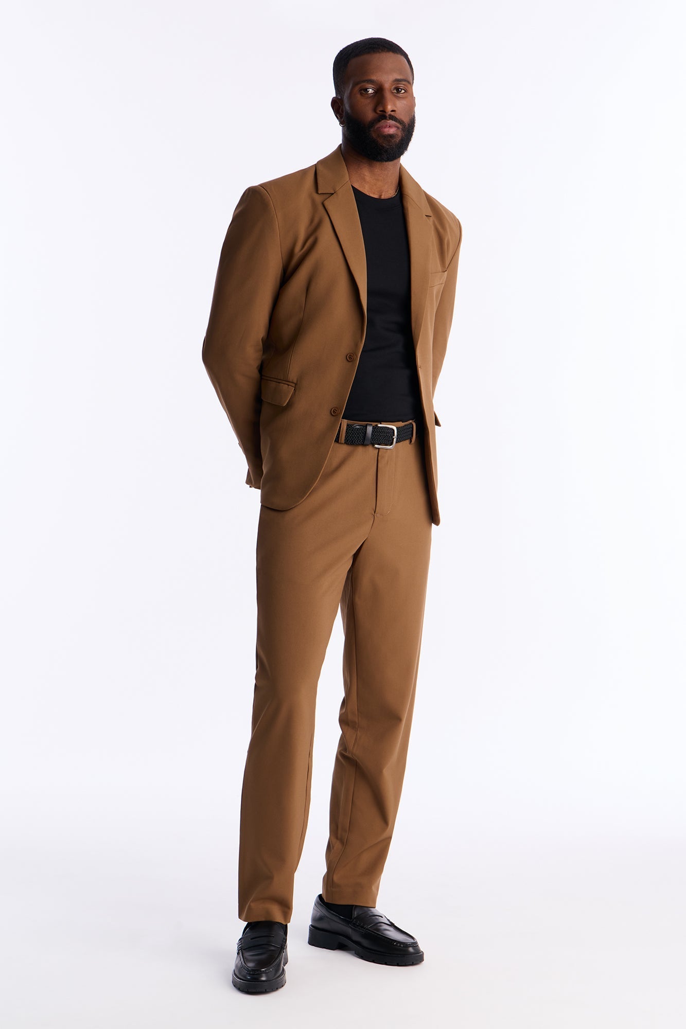 The Modern Stretch Suit Jacket - Bronze Fashion Nova