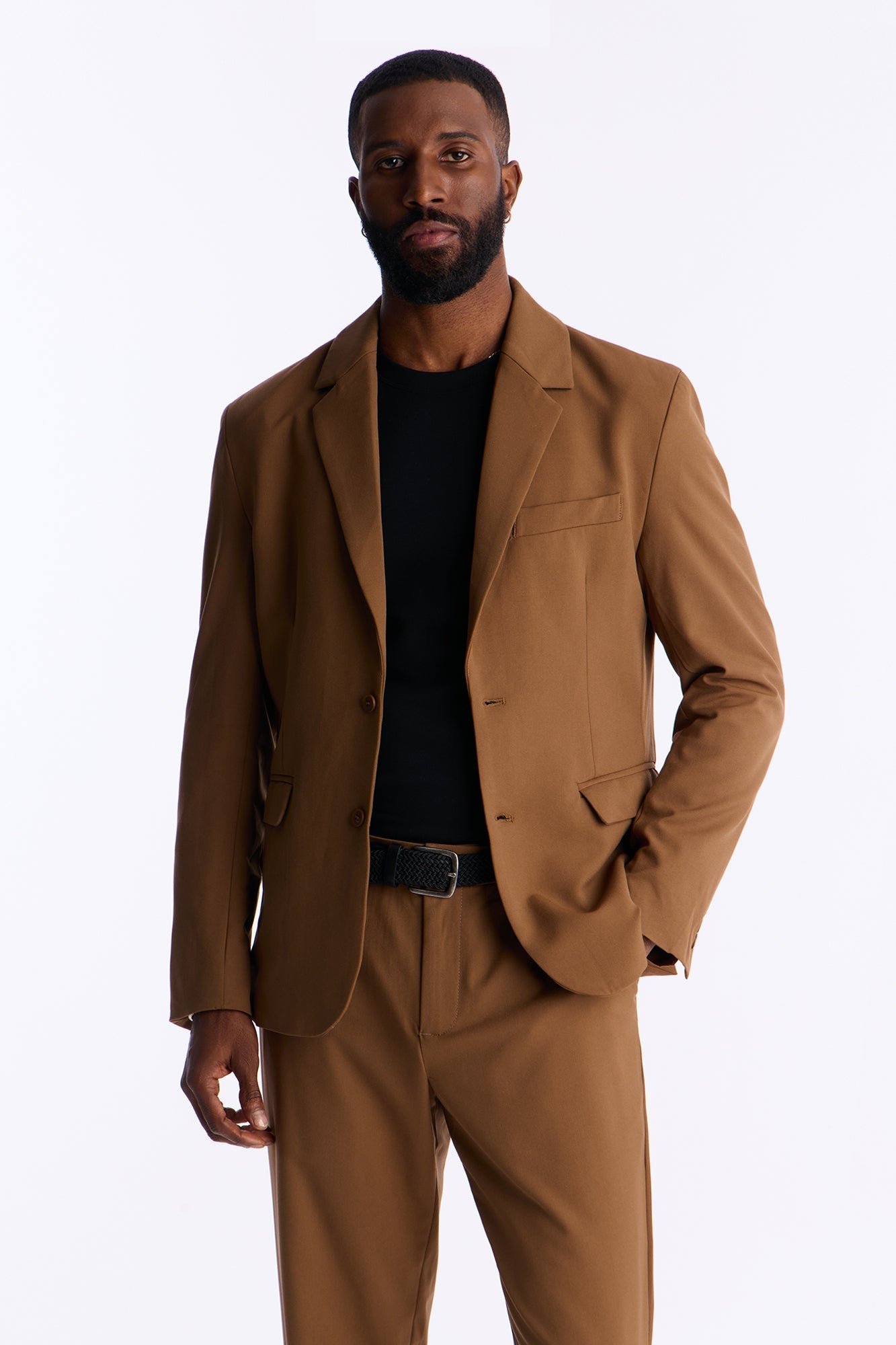 The Modern Stretch Suit Jacket - Bronze Fashion Nova