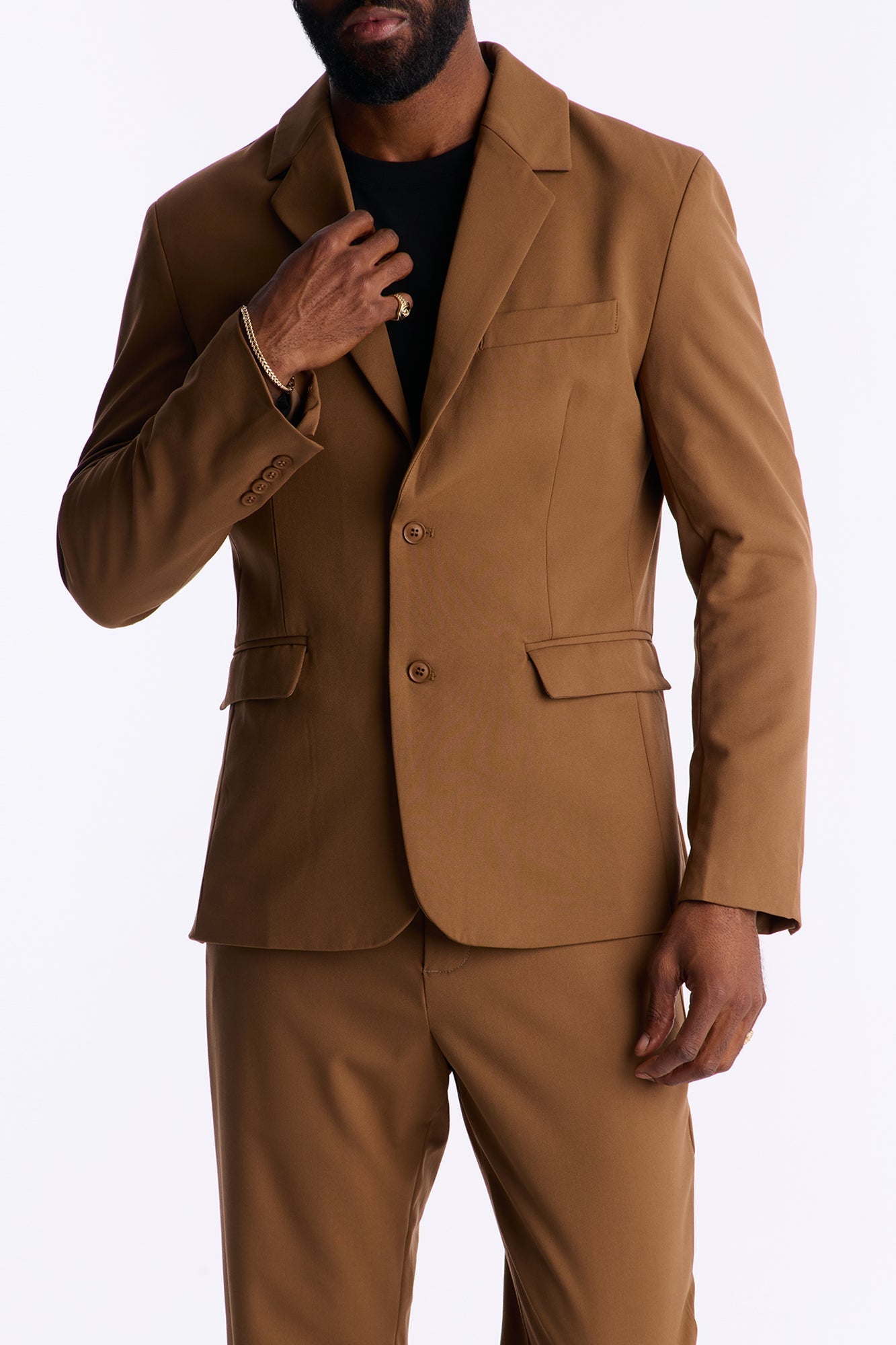 The Modern Stretch Suit Jacket - Bronze Fashion Nova